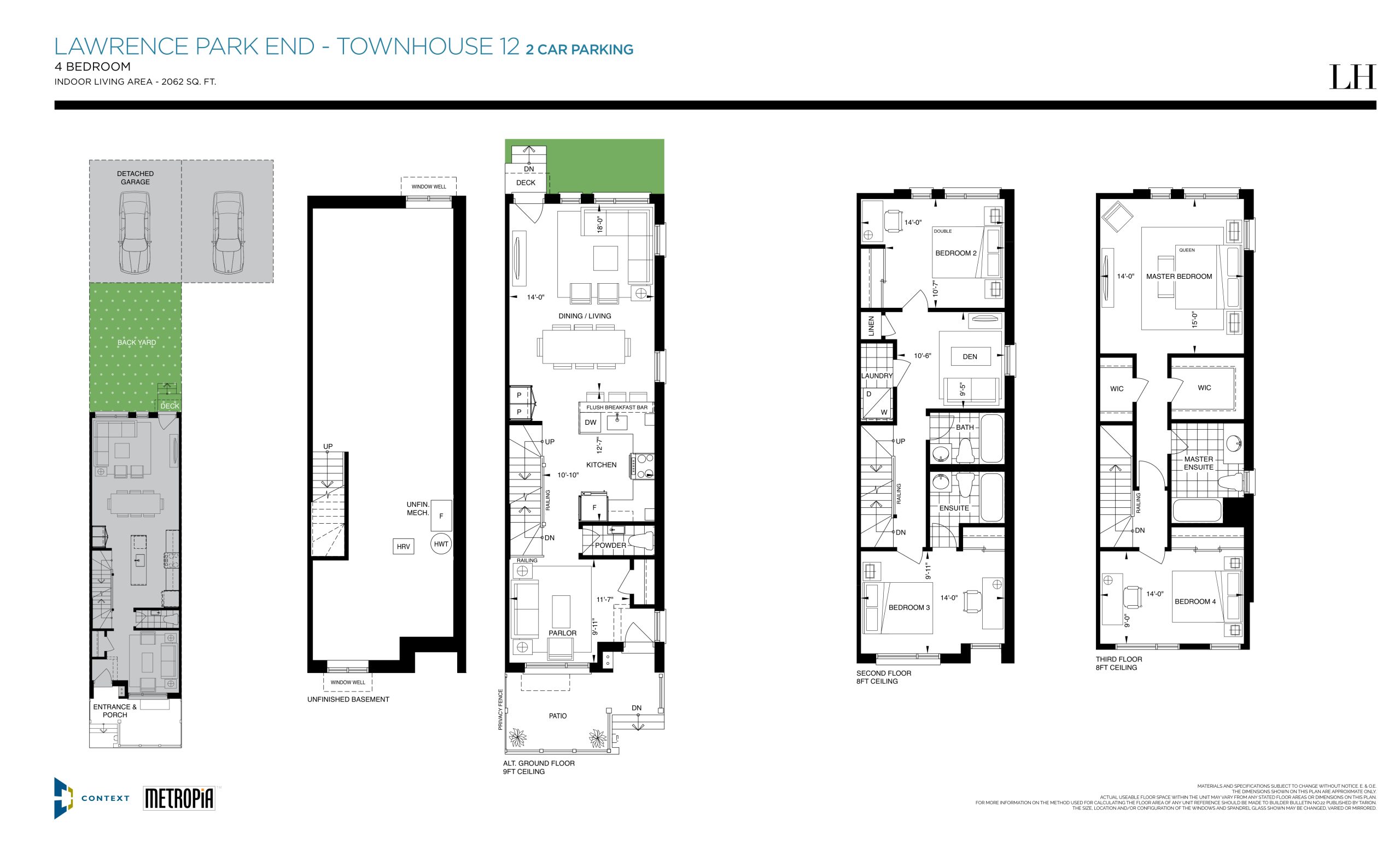 Lawrence Park End - TH 12 (2 Car Parking) floor plan