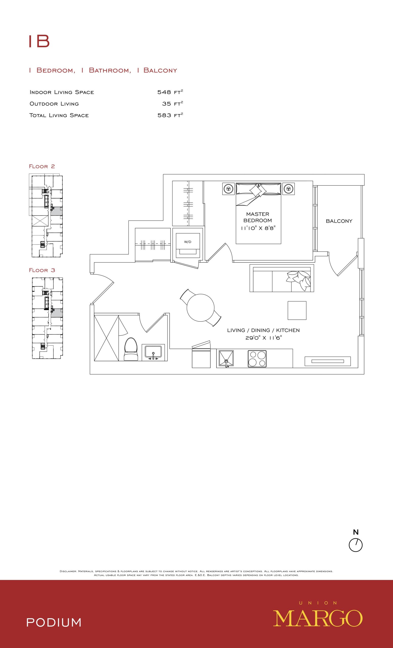 1B floor plan