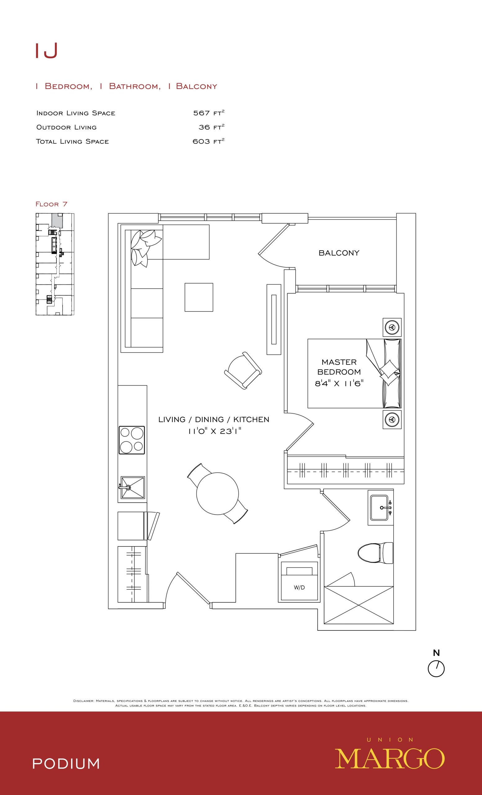 1J floor plan