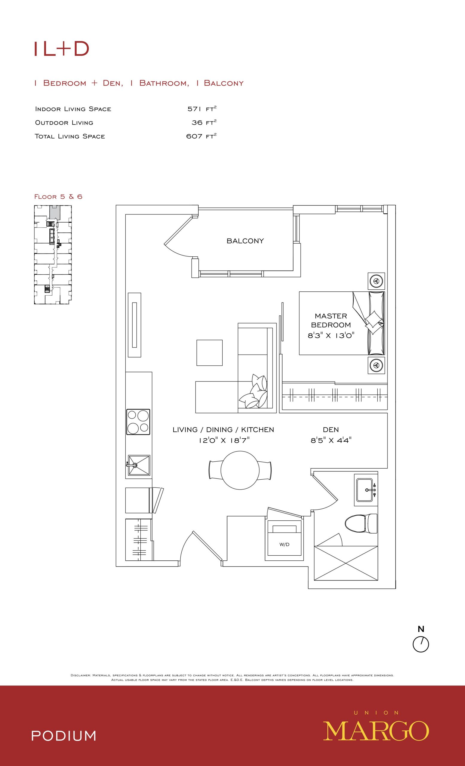 1L+D floor plan