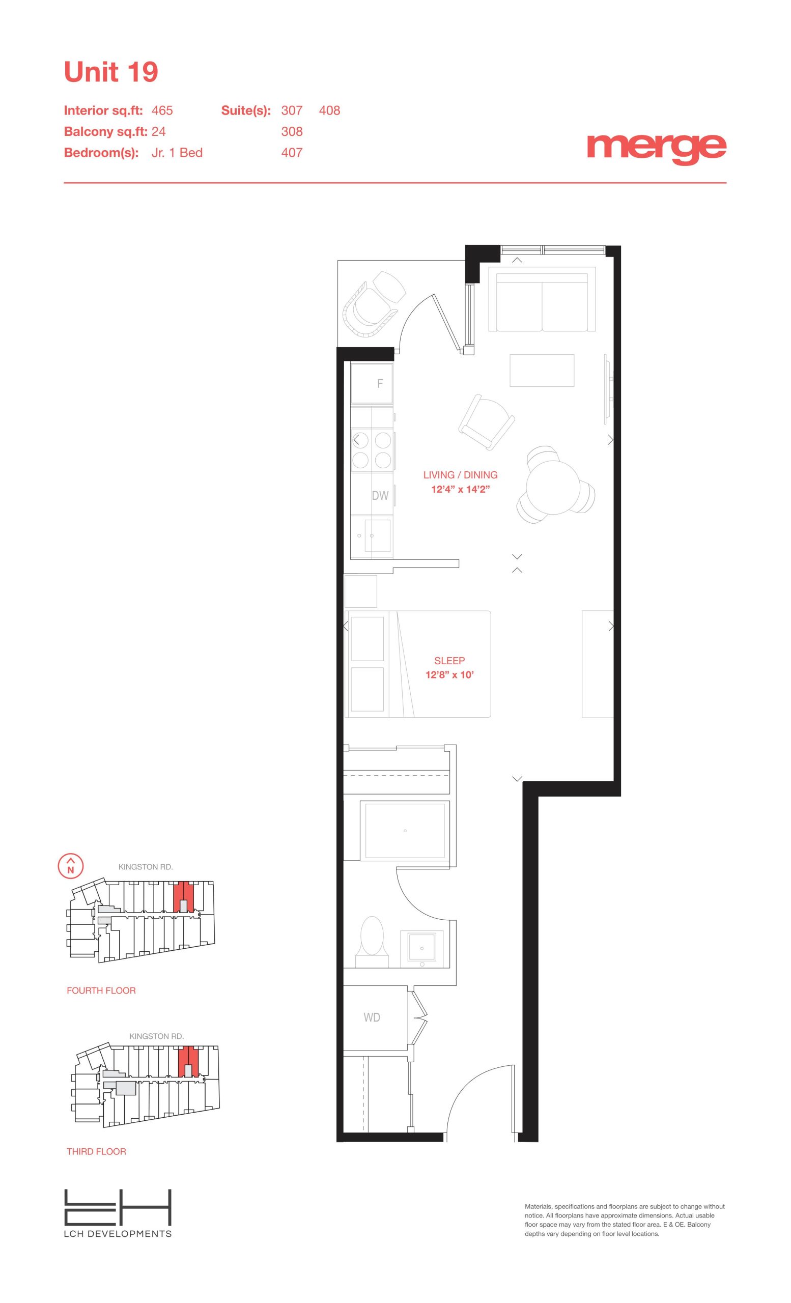 Unit 19 - Tower floor plan