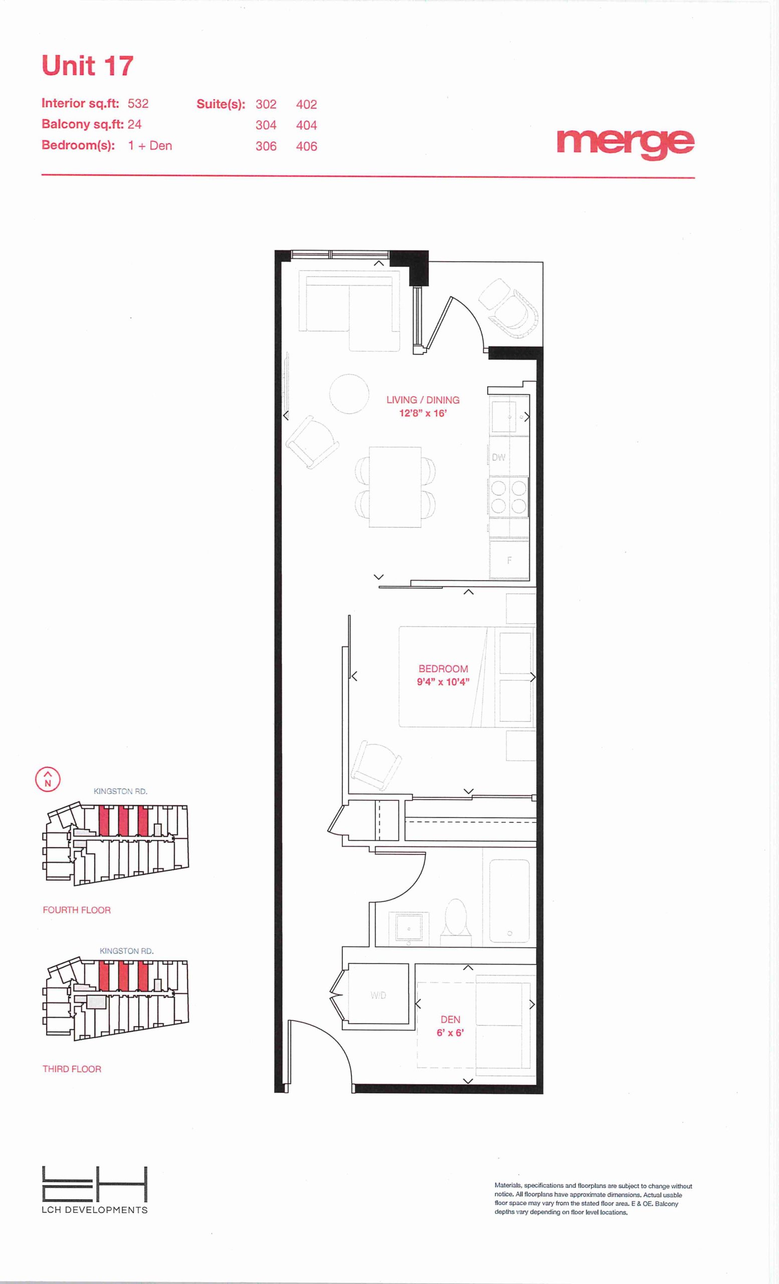 Unit 17 - Tower floor plan