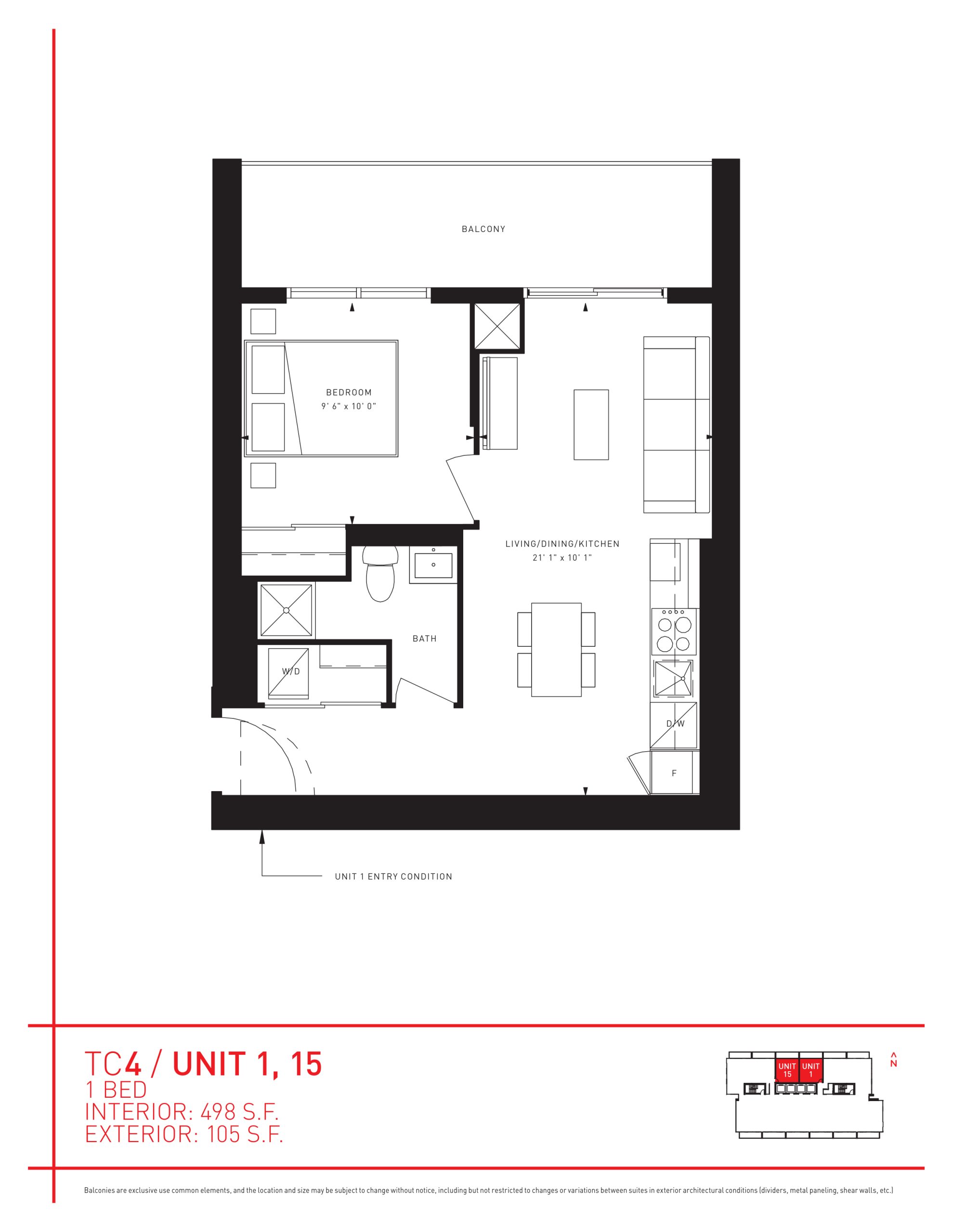 Unit 1, 15 floor plan