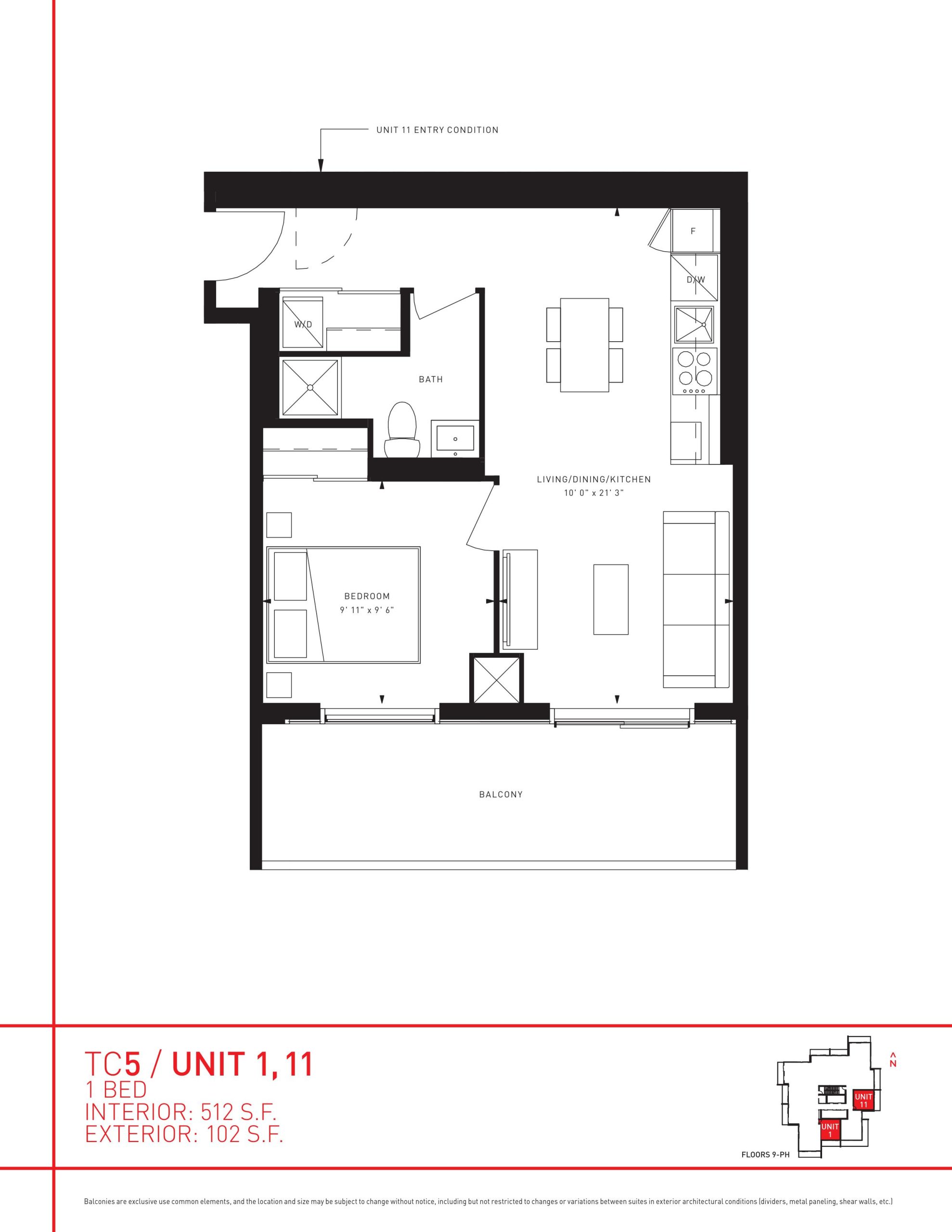 Unit 1, 11 floor plan