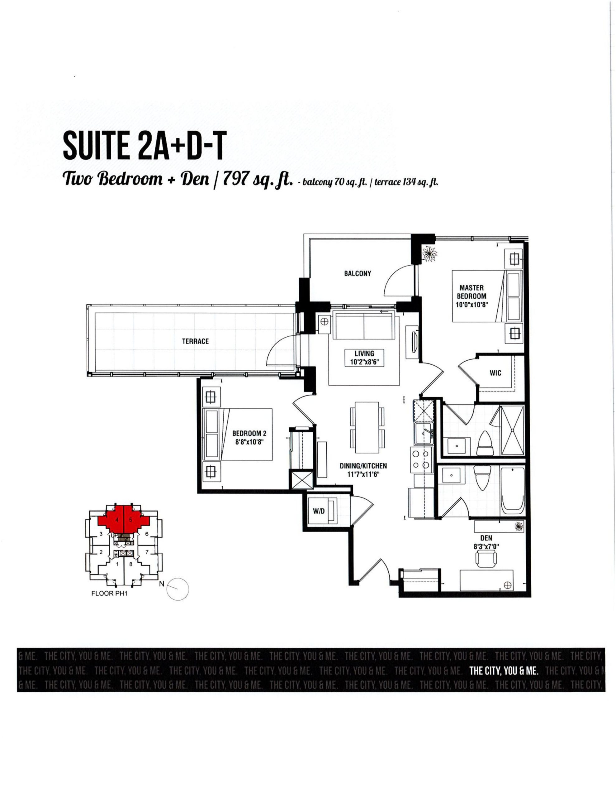 Suite 2A+D-T floor plan
