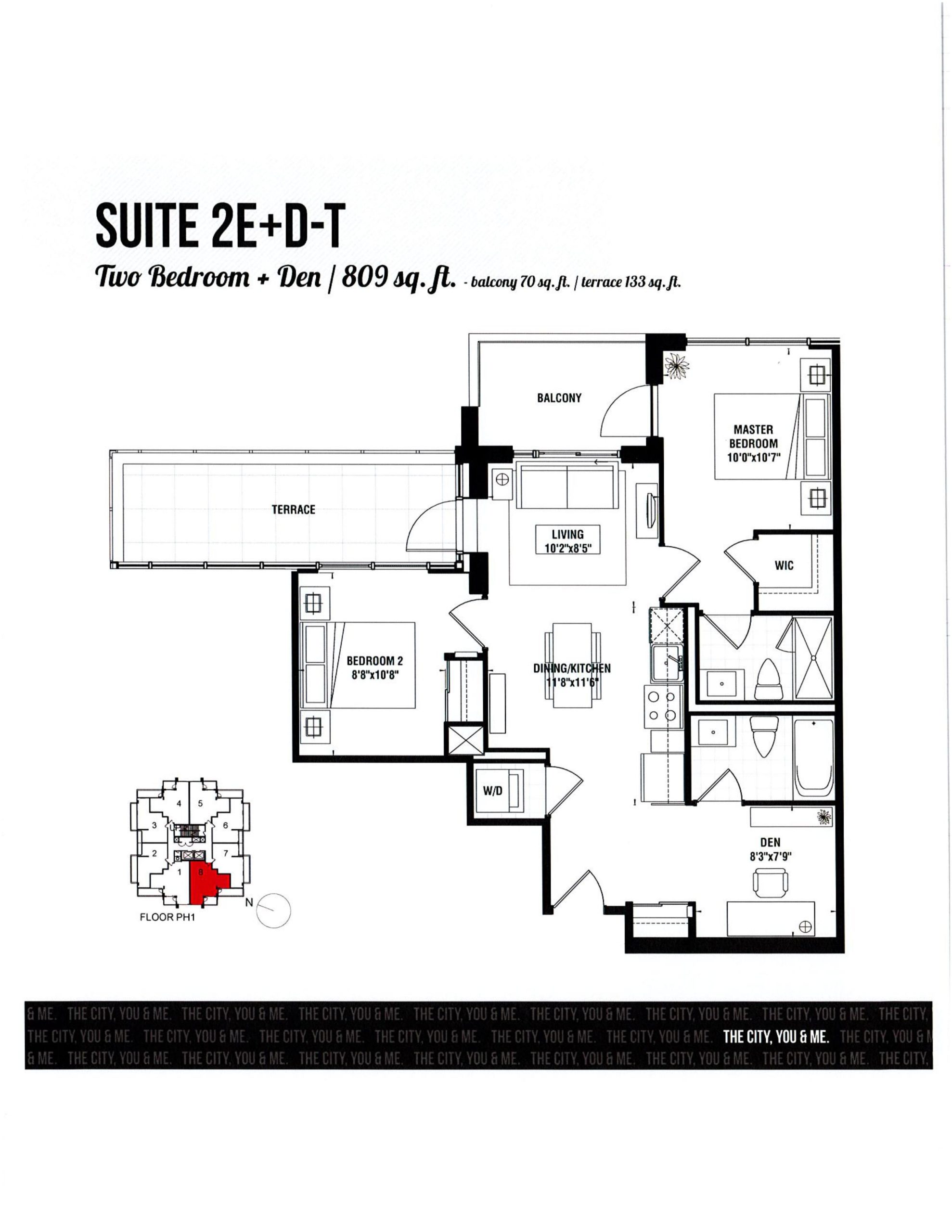 Suite 2E+D-T floor plan