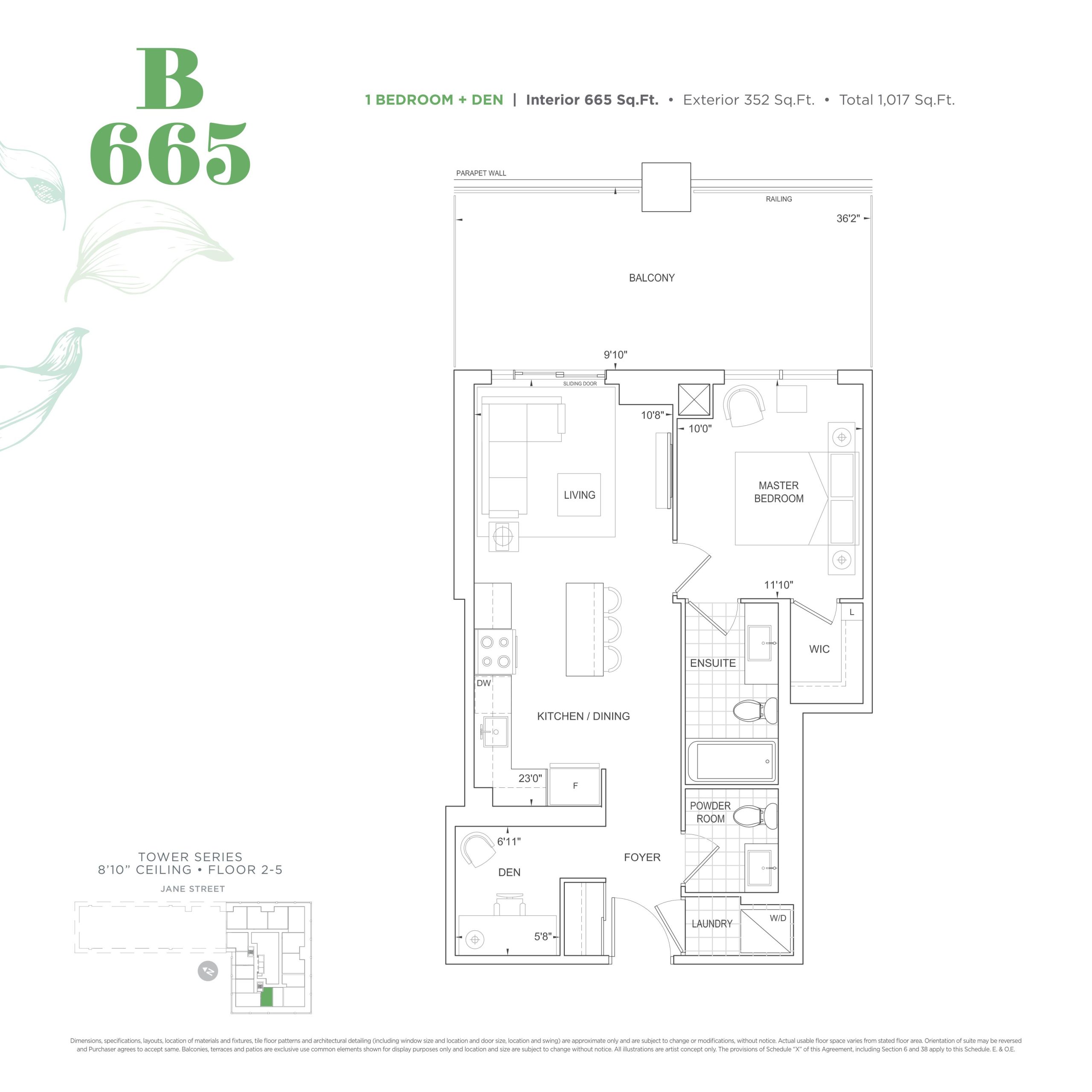 B665 floor plan