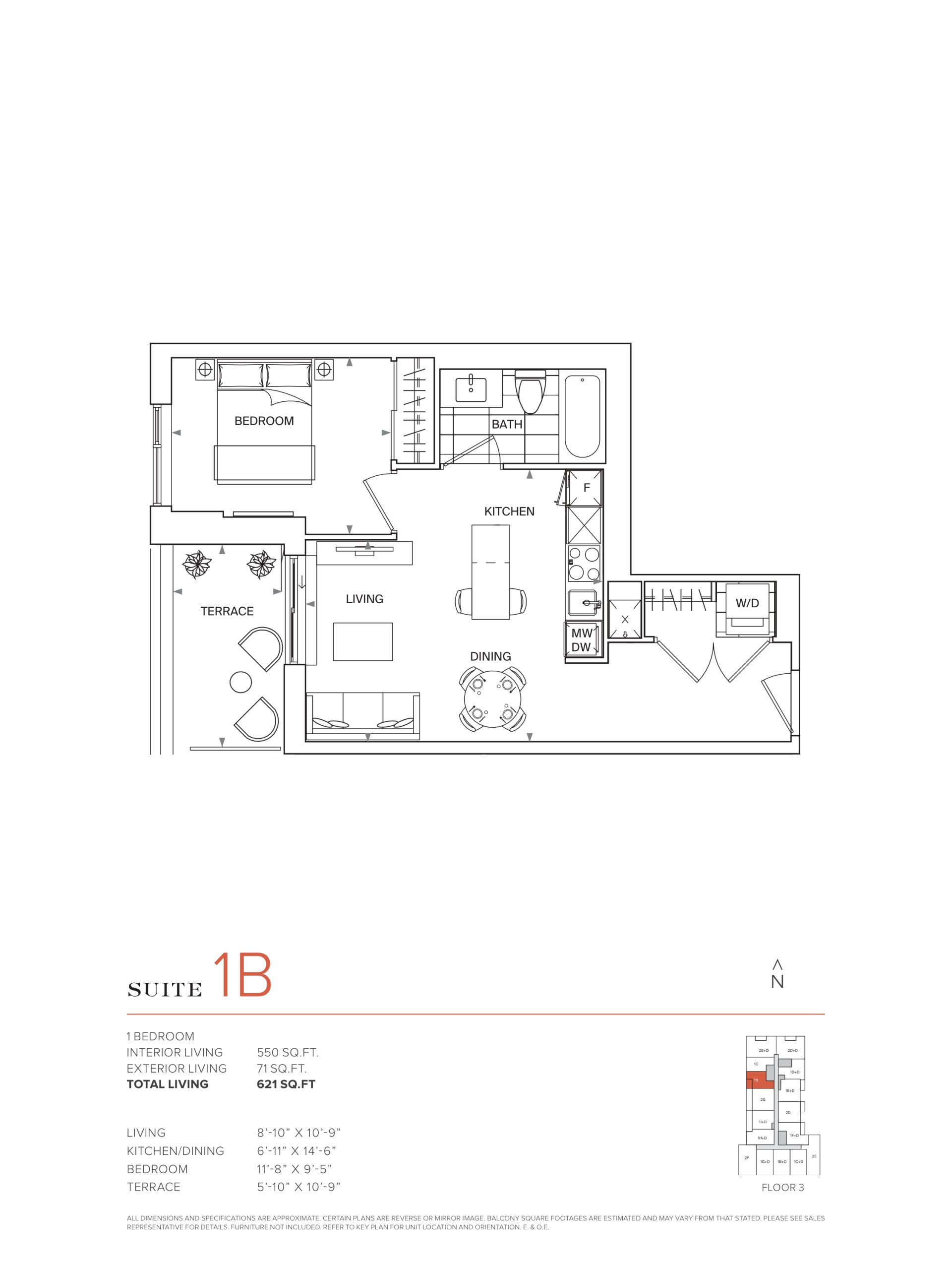 Suite 1B floor plan