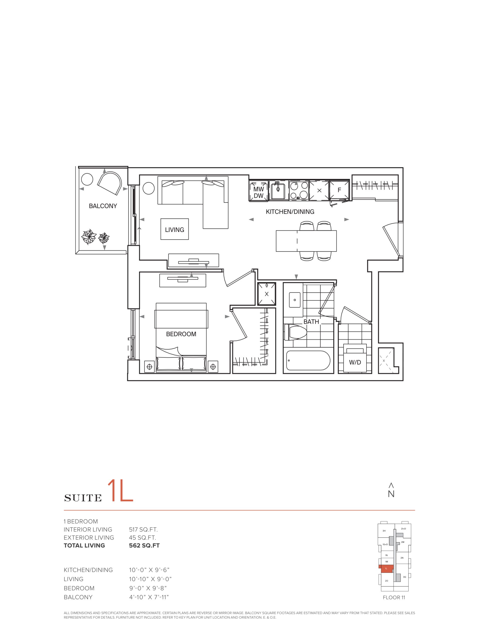 Suite 1L floor plan