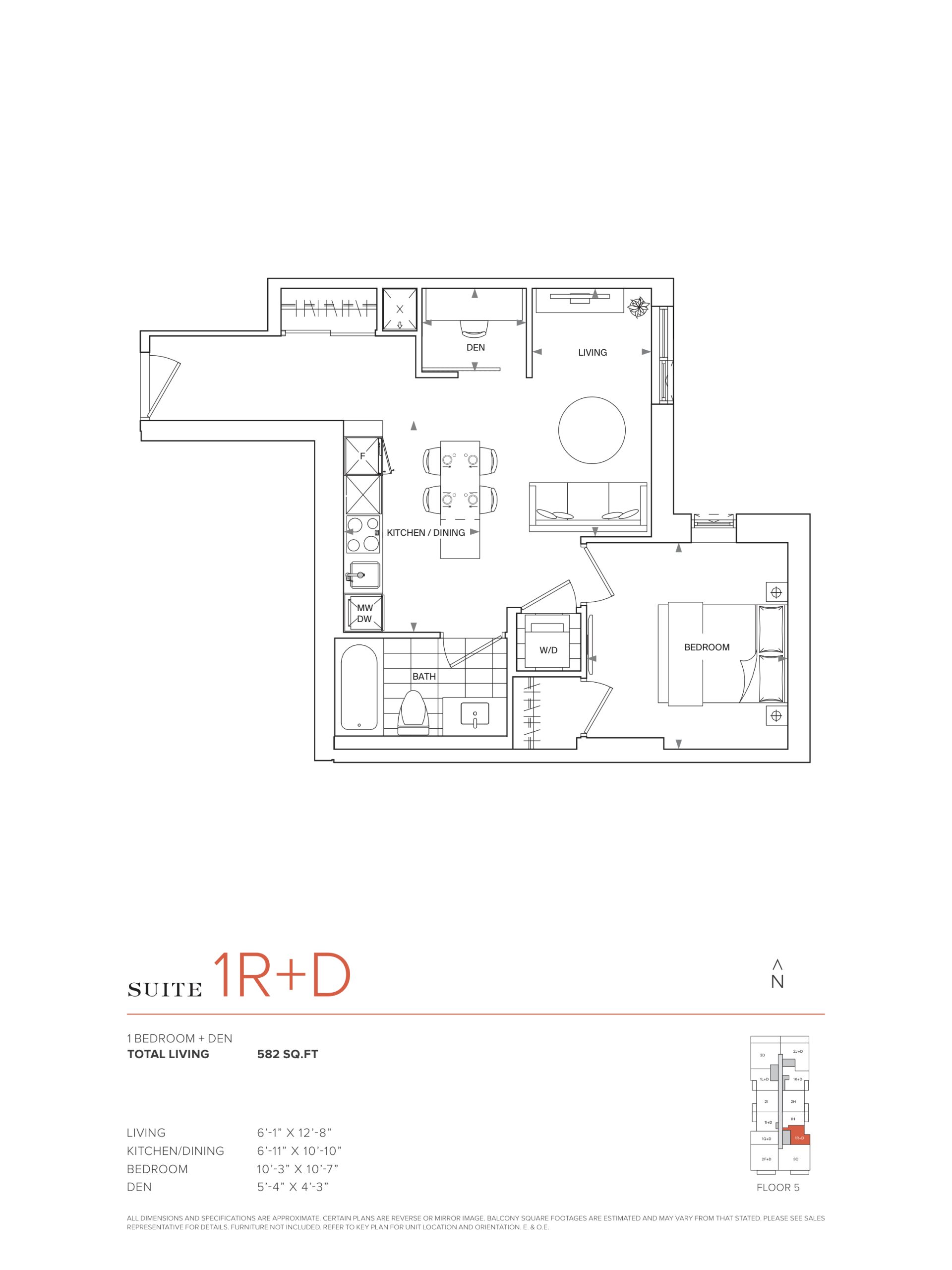 Suite 1R+D floor plan
