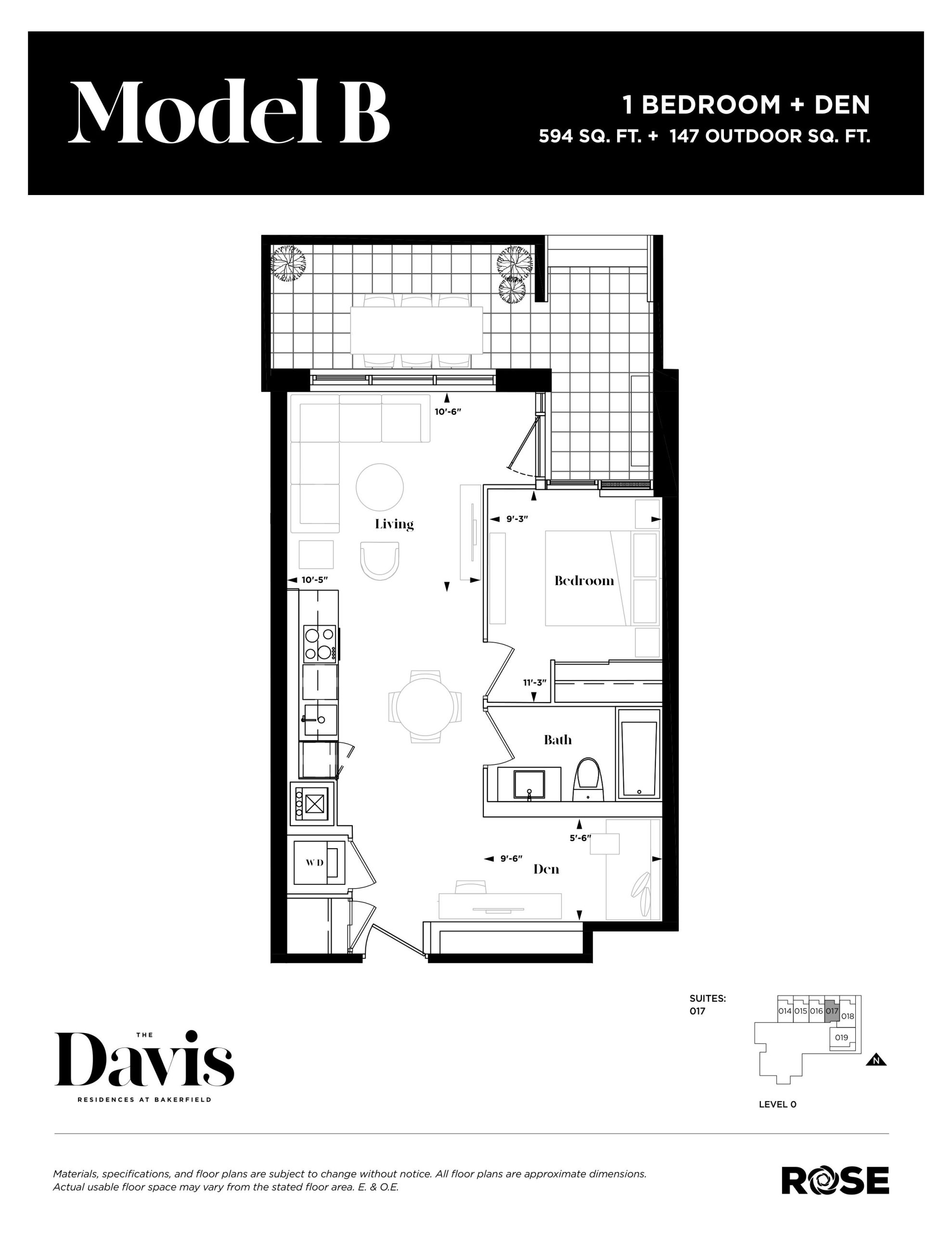 Model B floor plan