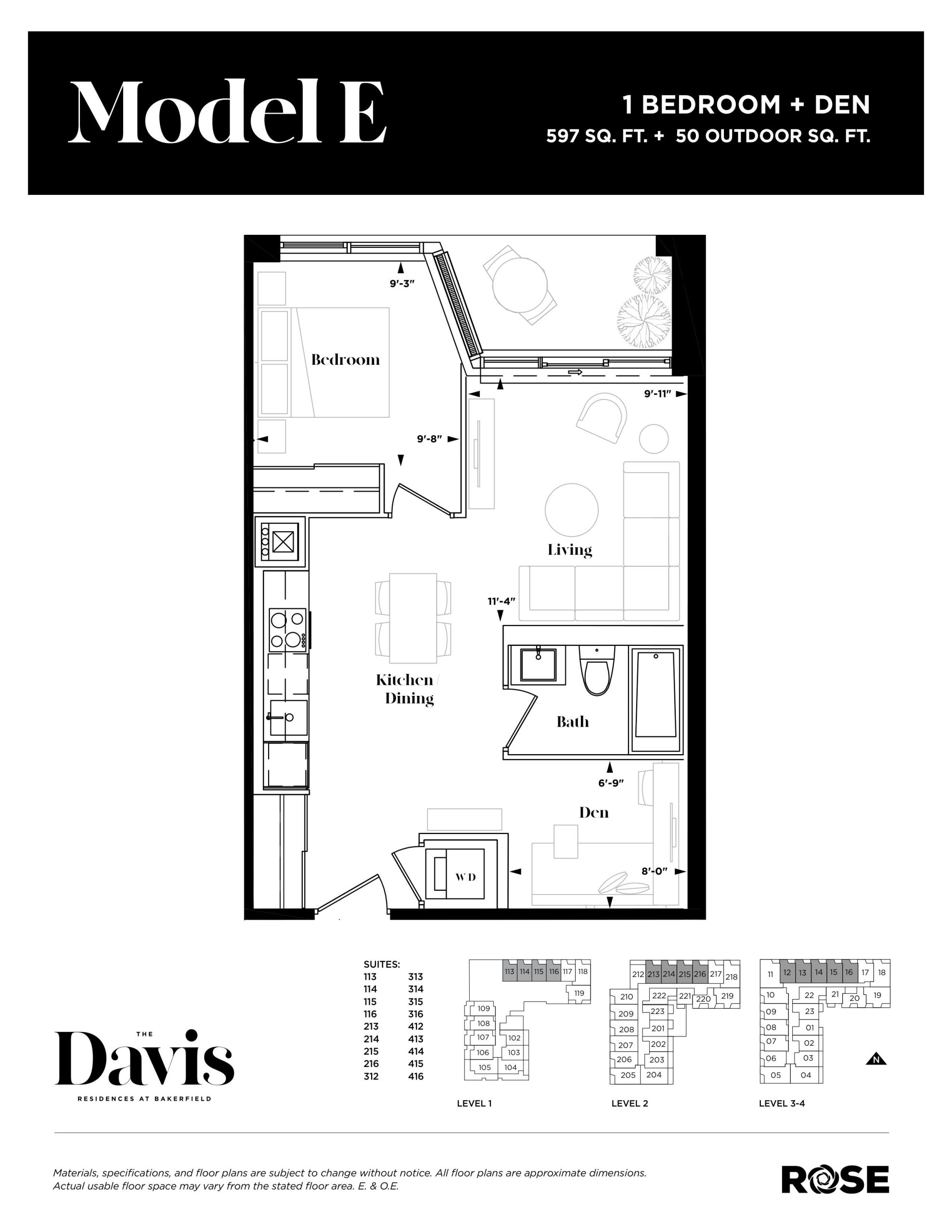 Model E floor plan