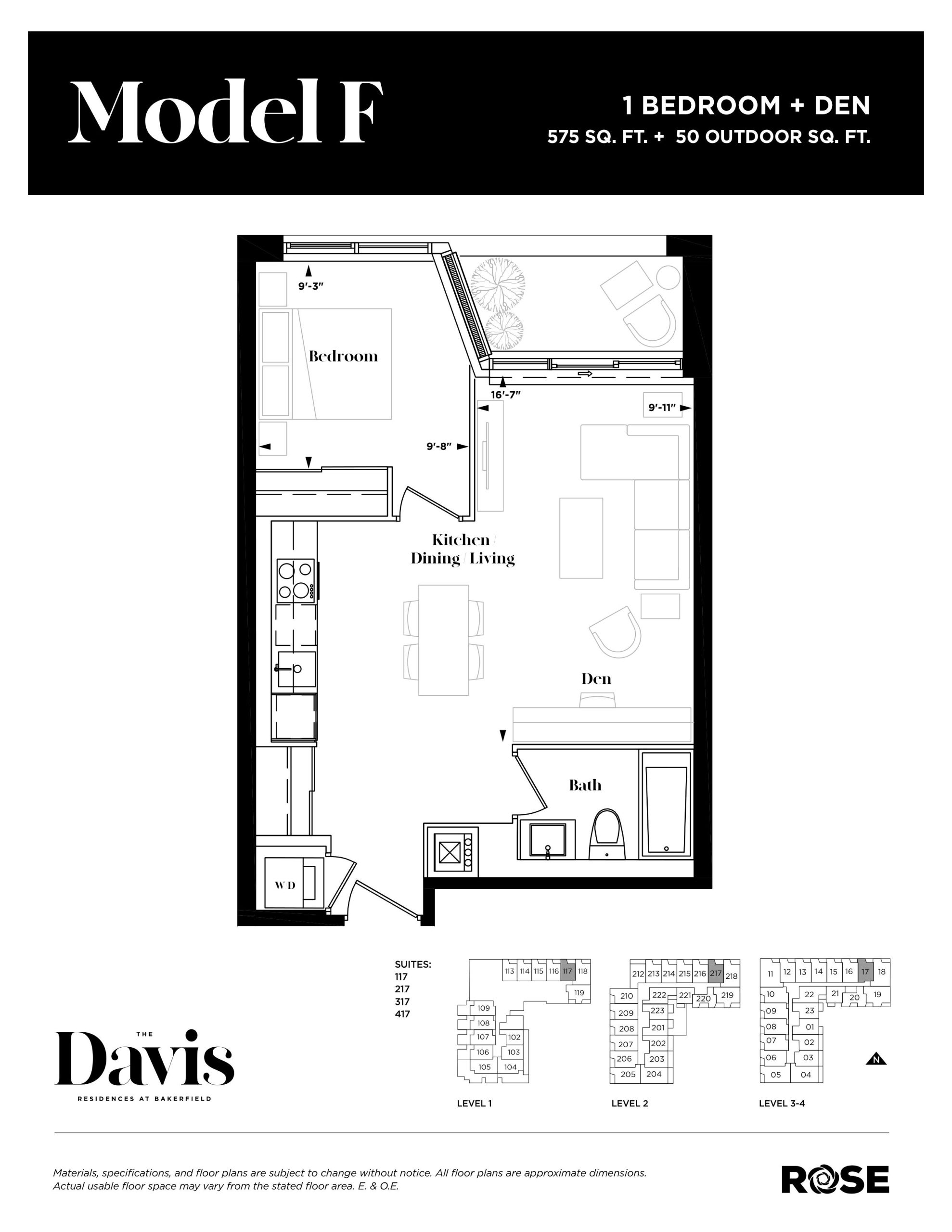 Model F floor plan