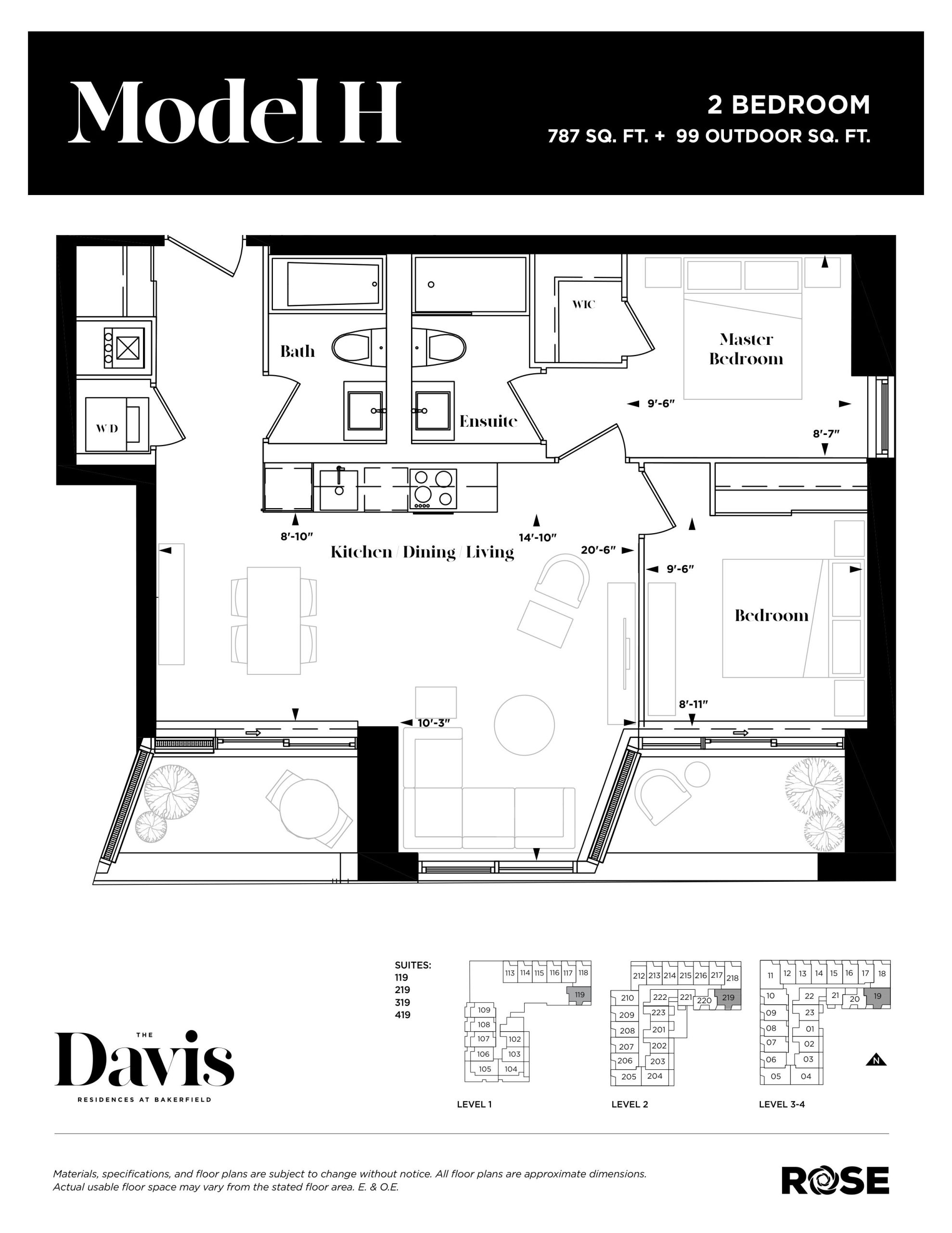 Model H floor plan