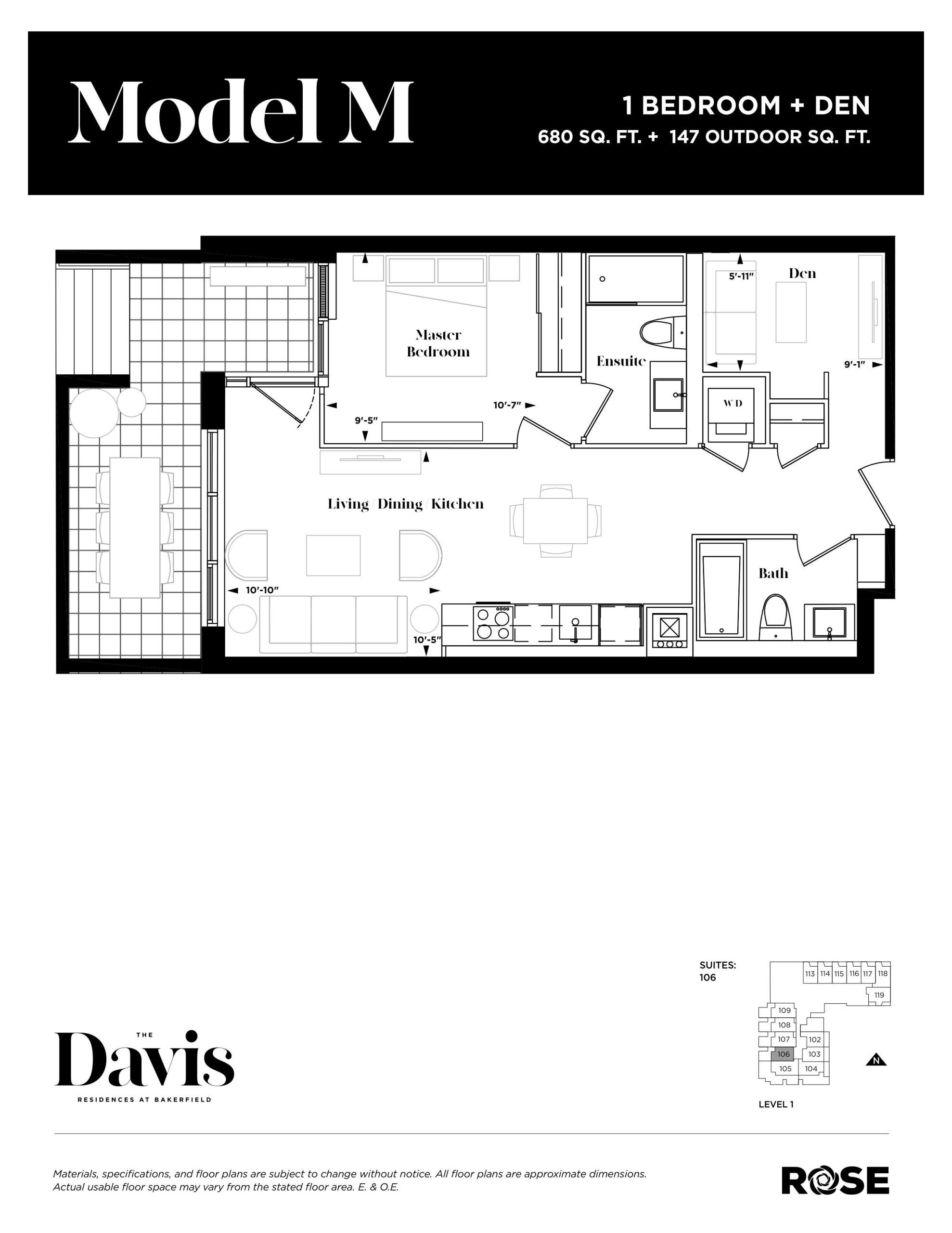 Model M floor plan