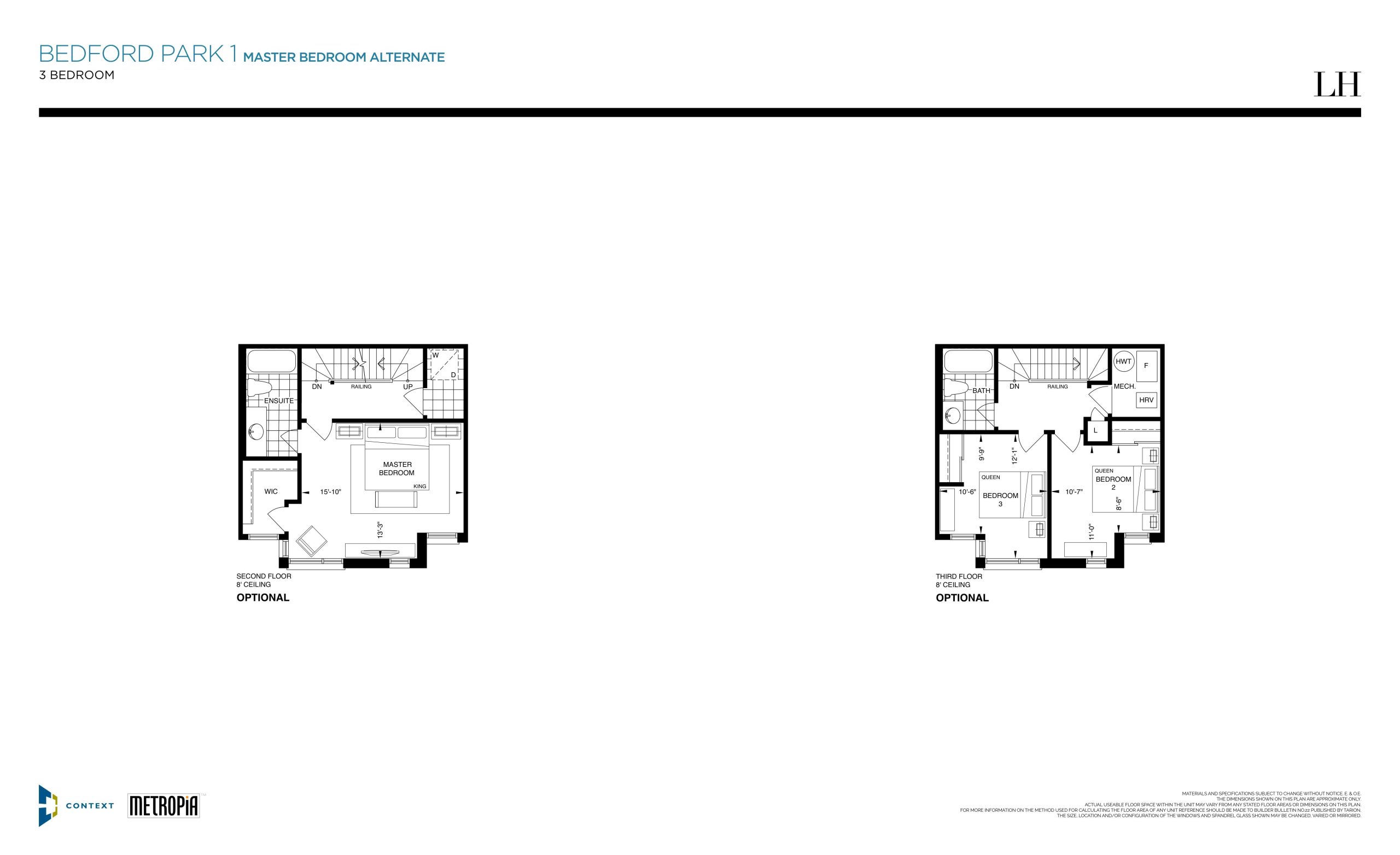 Bedford Park 1 (Master Bed Alternate) floor plan