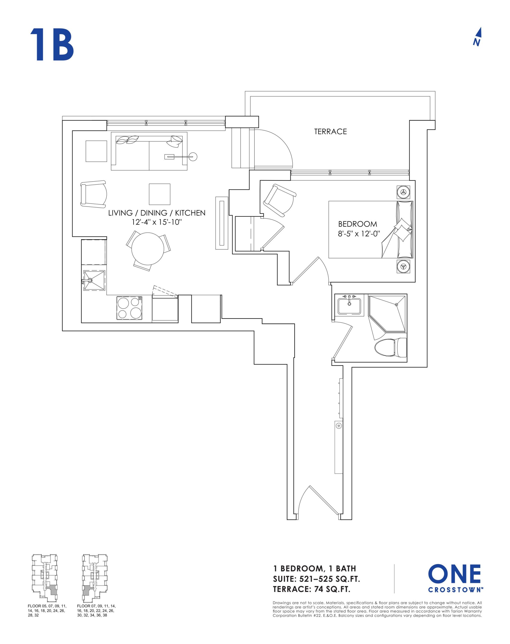 1B floor plan