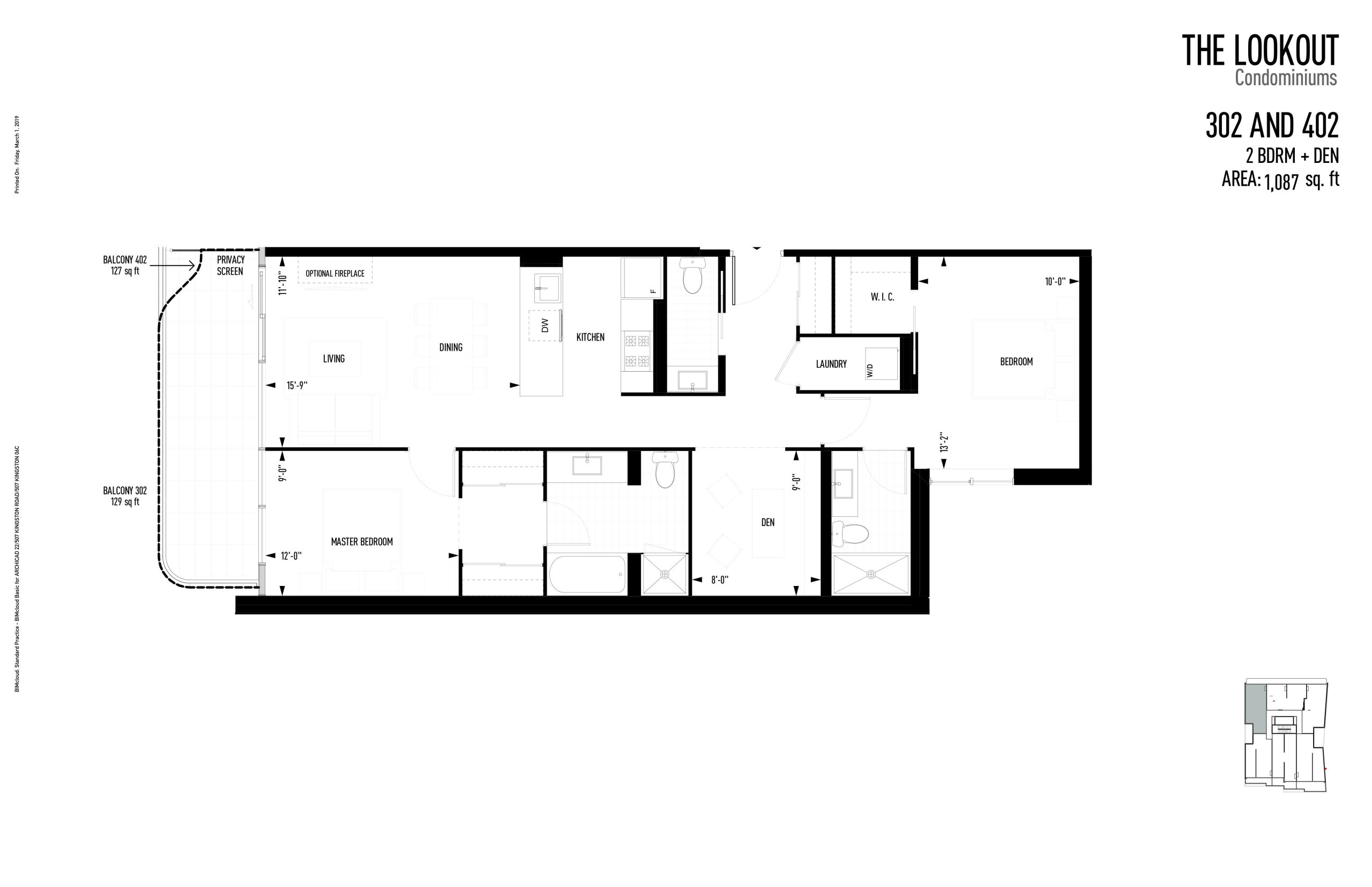 302 / 402 floor plan