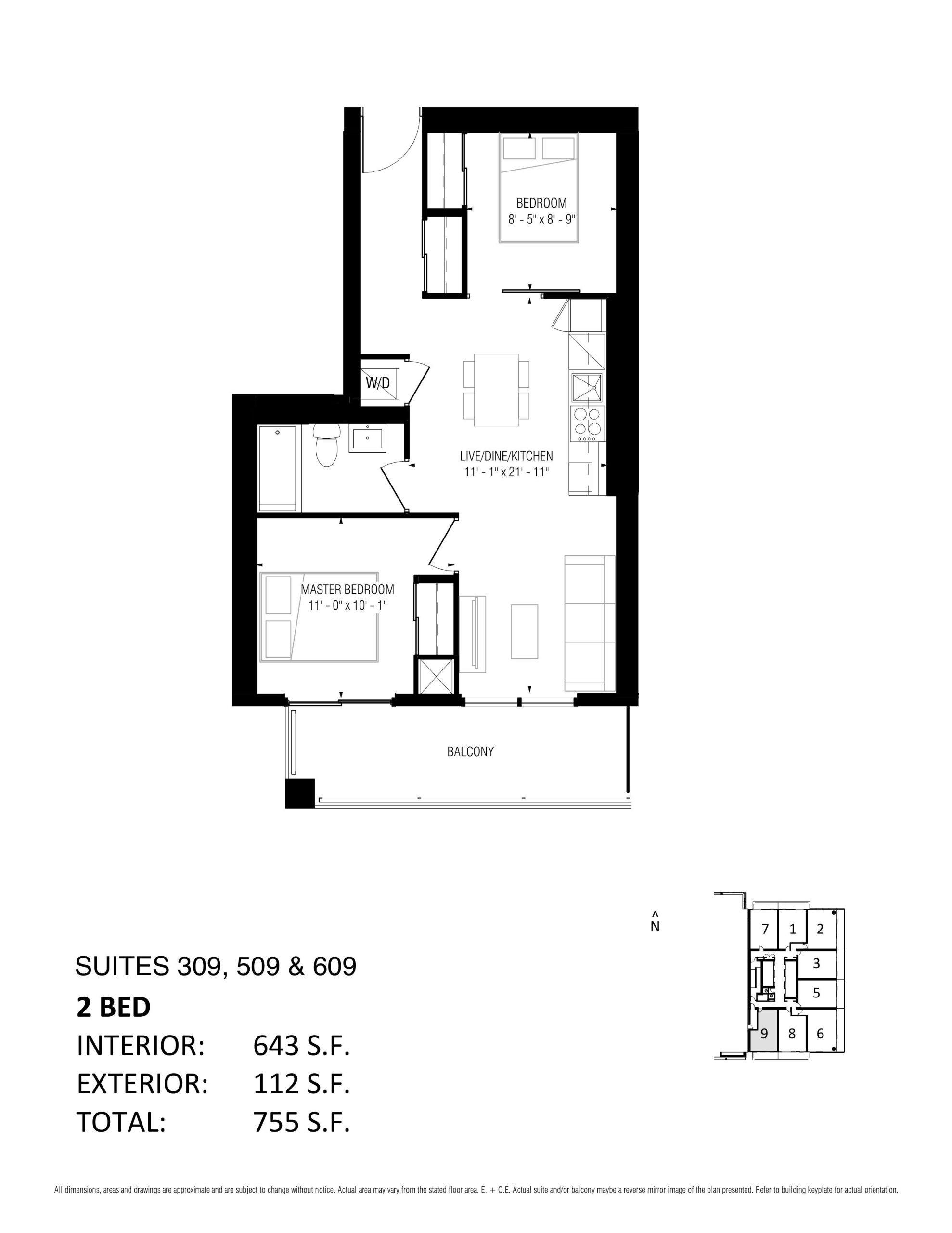 Suite 309 | 509 | 609 floor plan