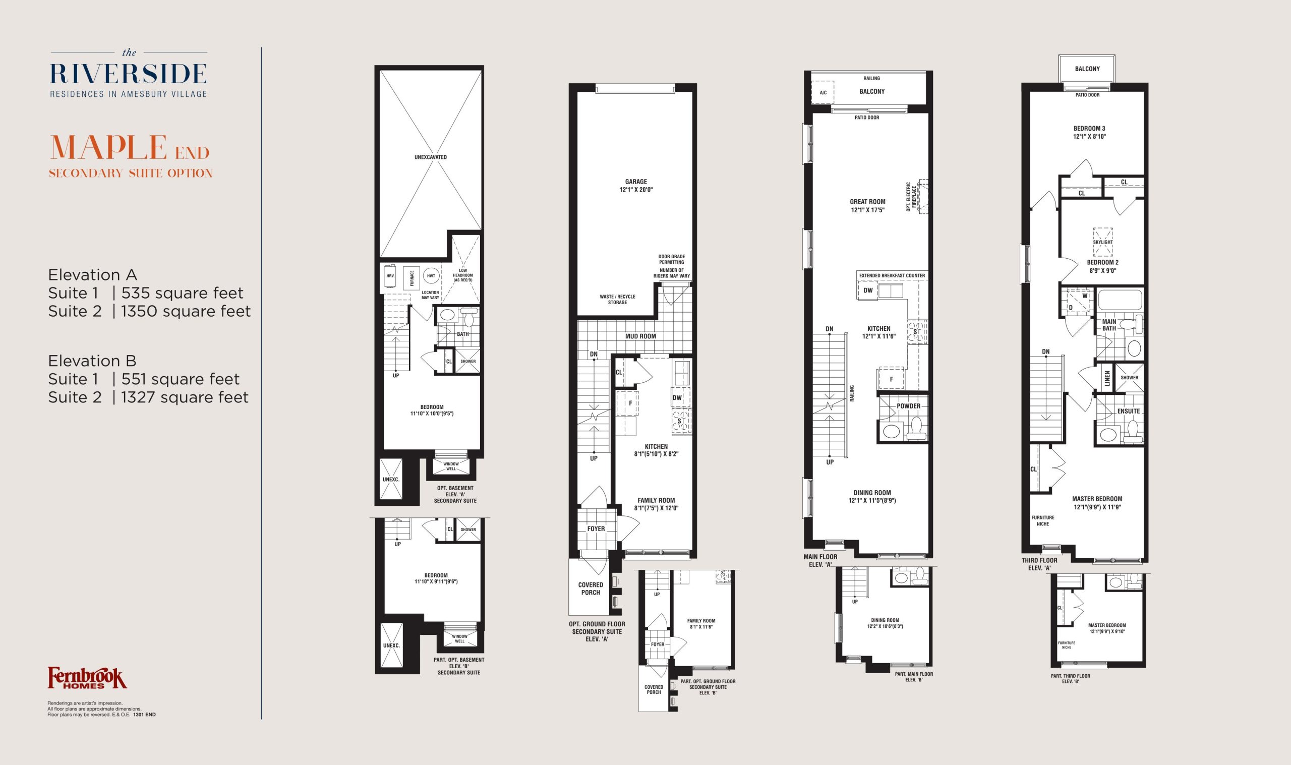 Maple - End (2nd Option) floor plan