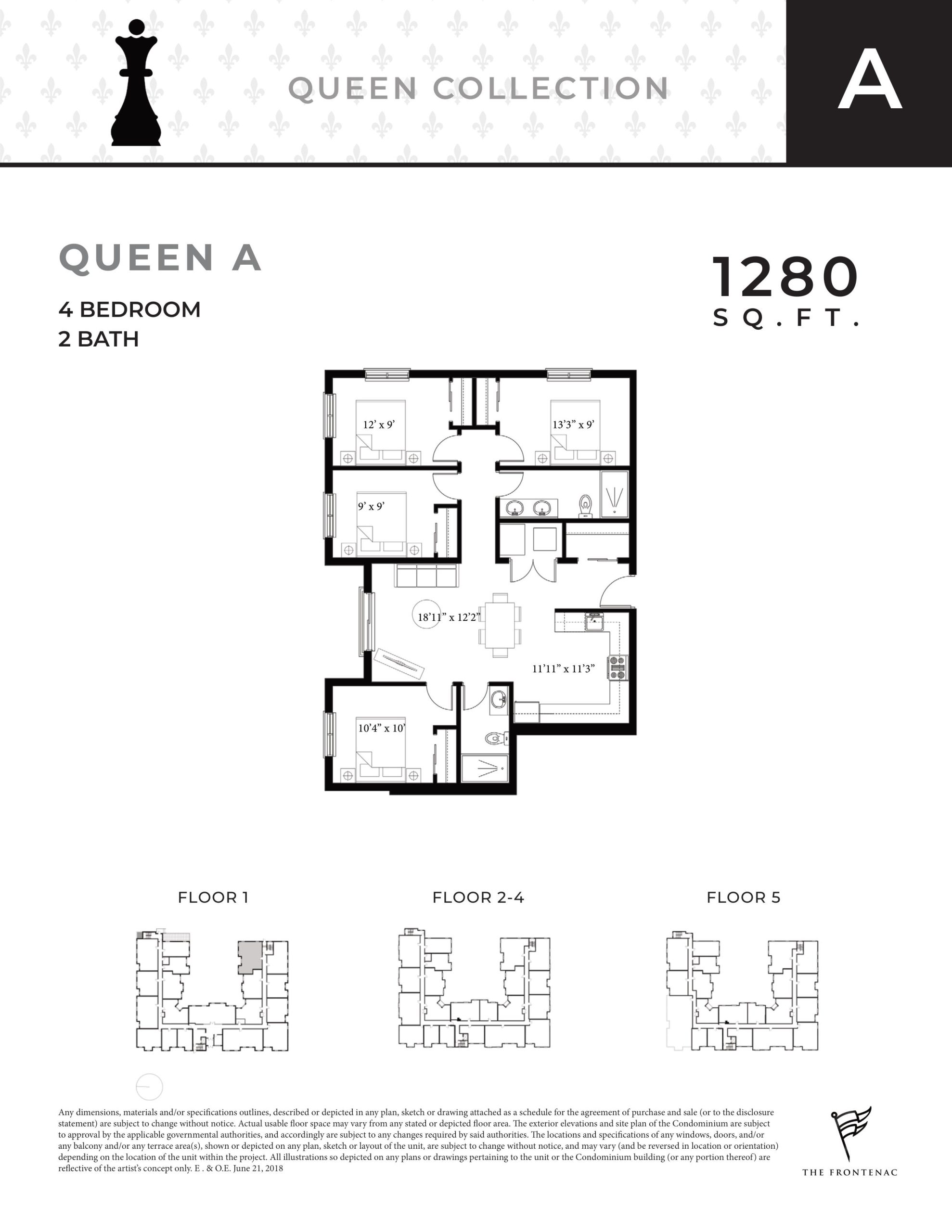 Queen A floor plan