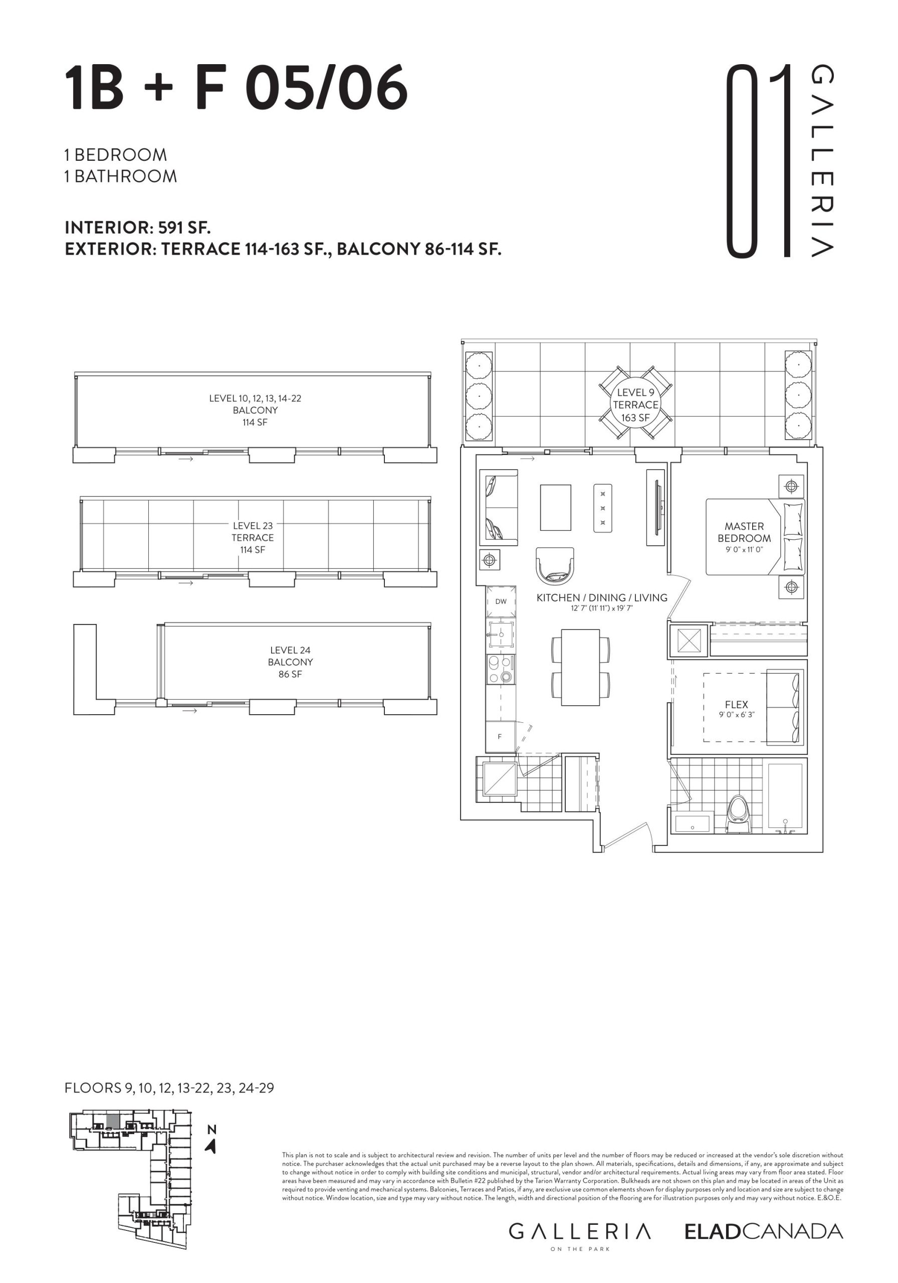 1B + F 05/06 floor plan