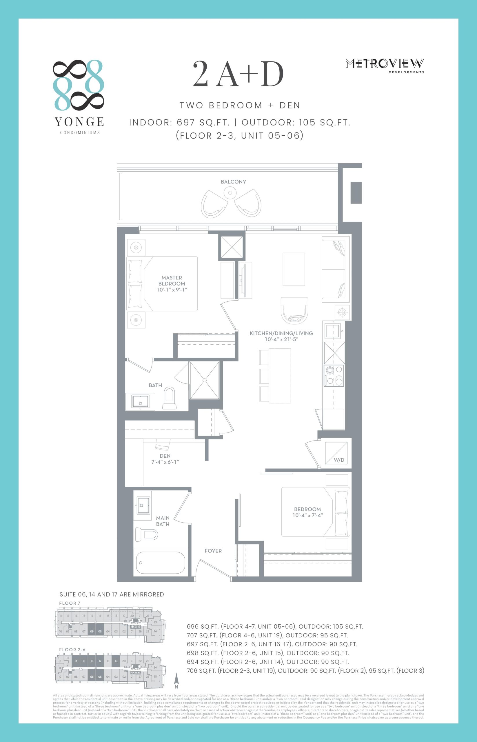 2A+D floor plan