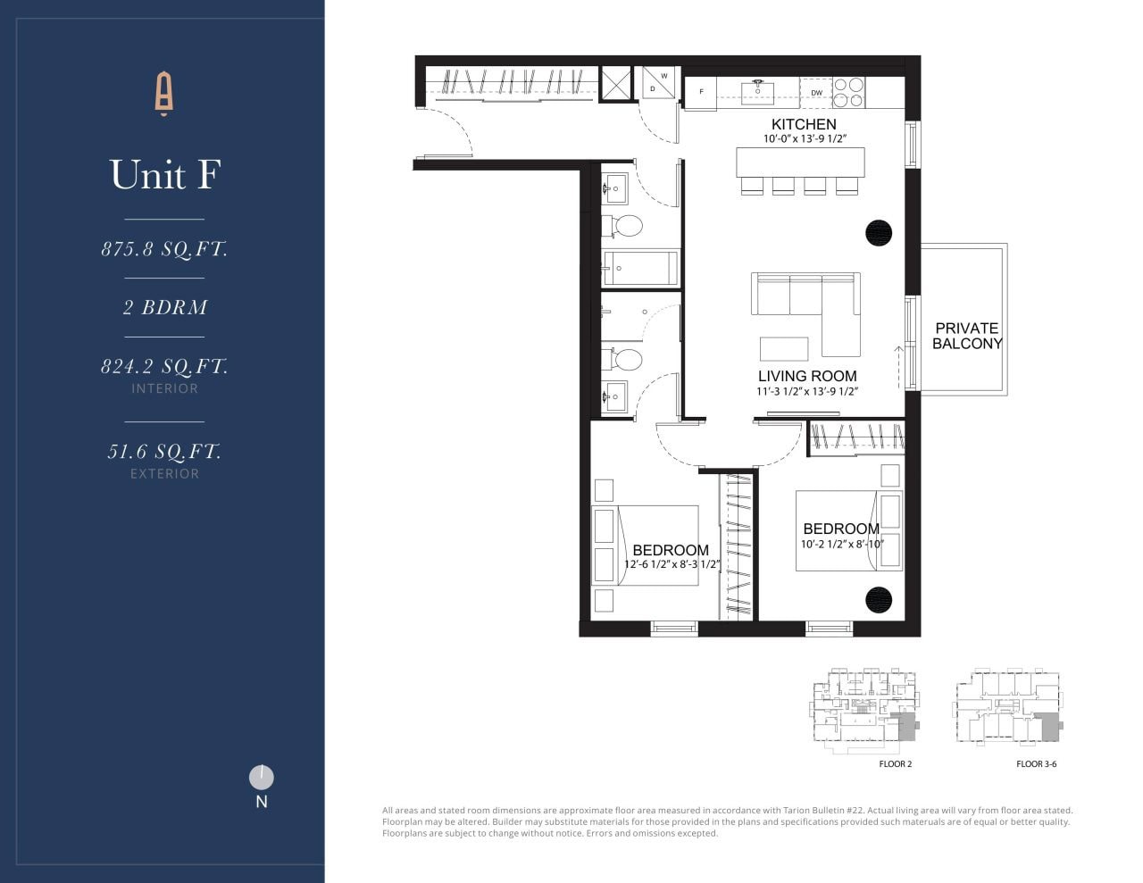 Unit F floor plan