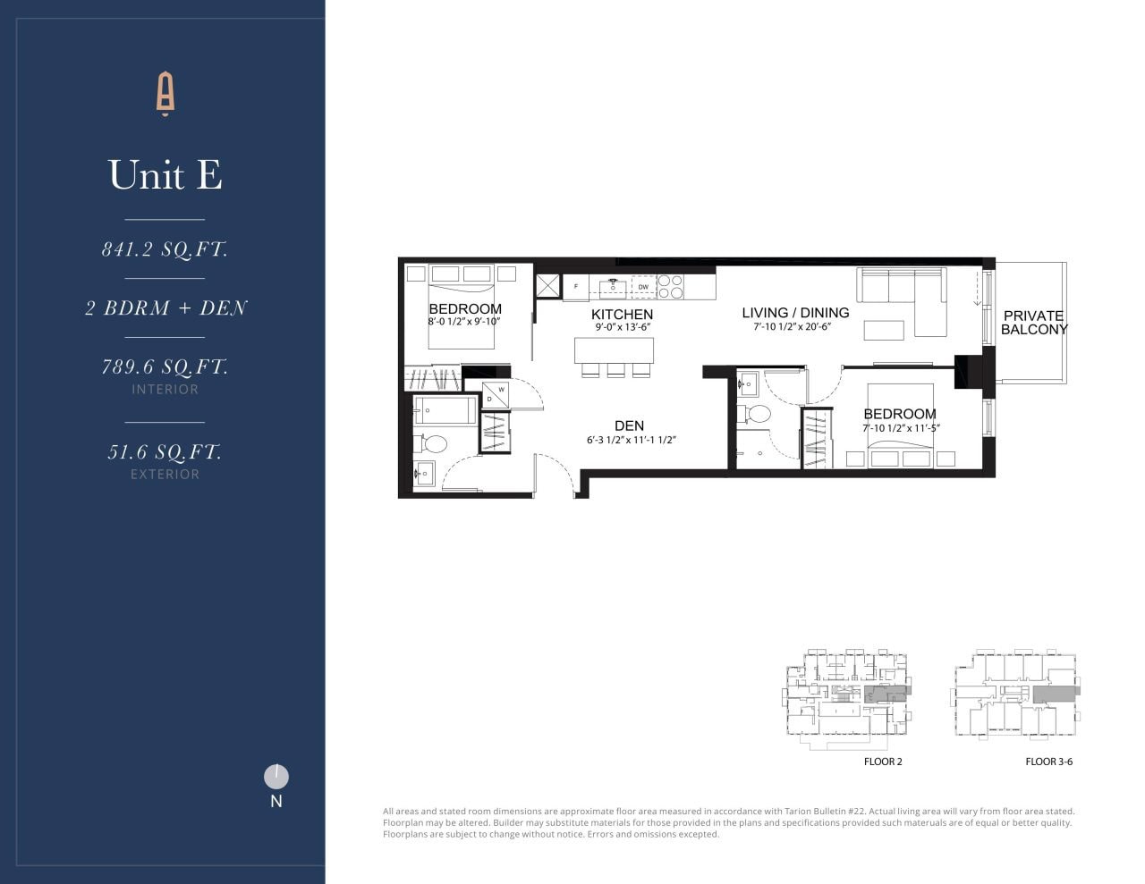 Unit E floor plan
