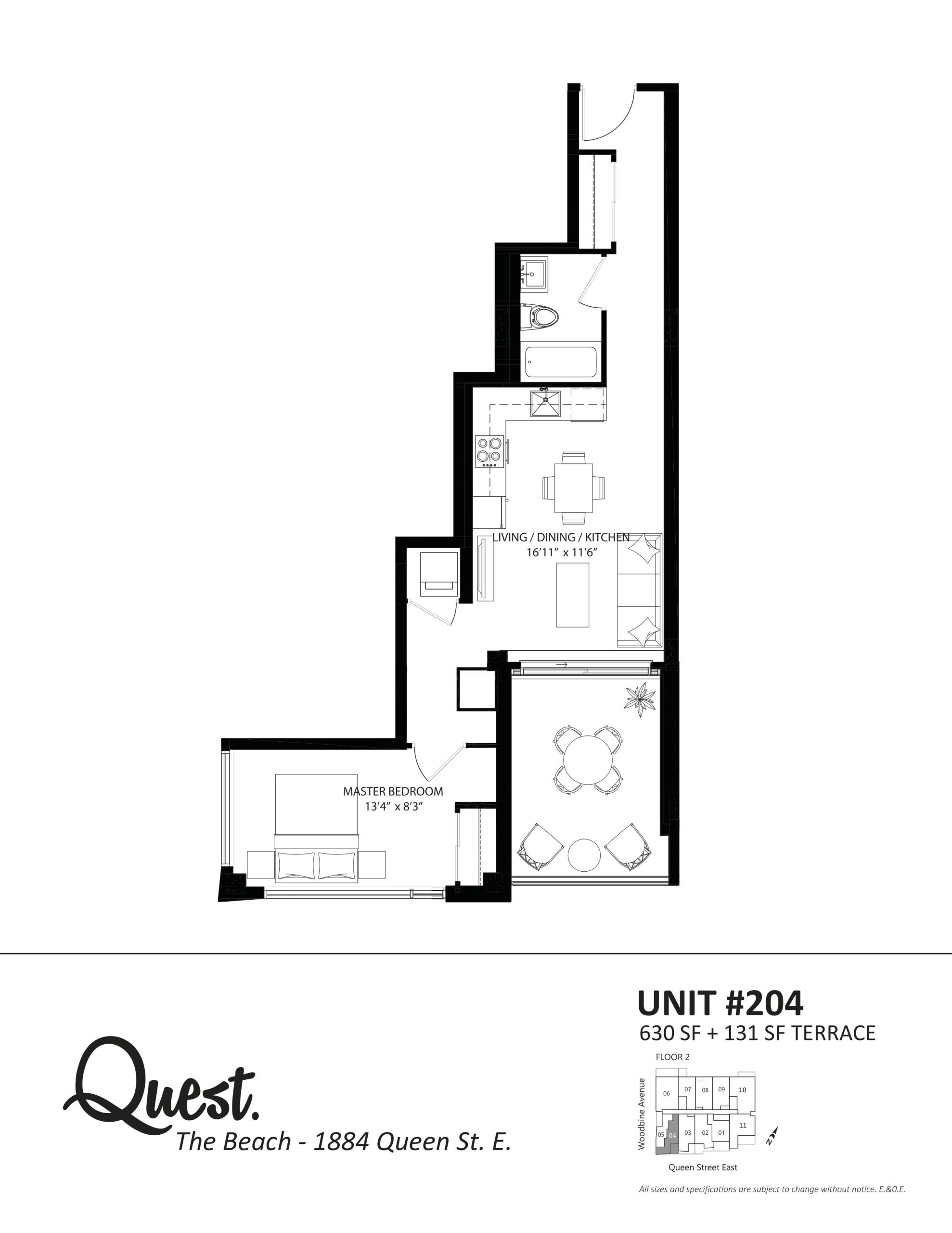 Unit 204 floor plan