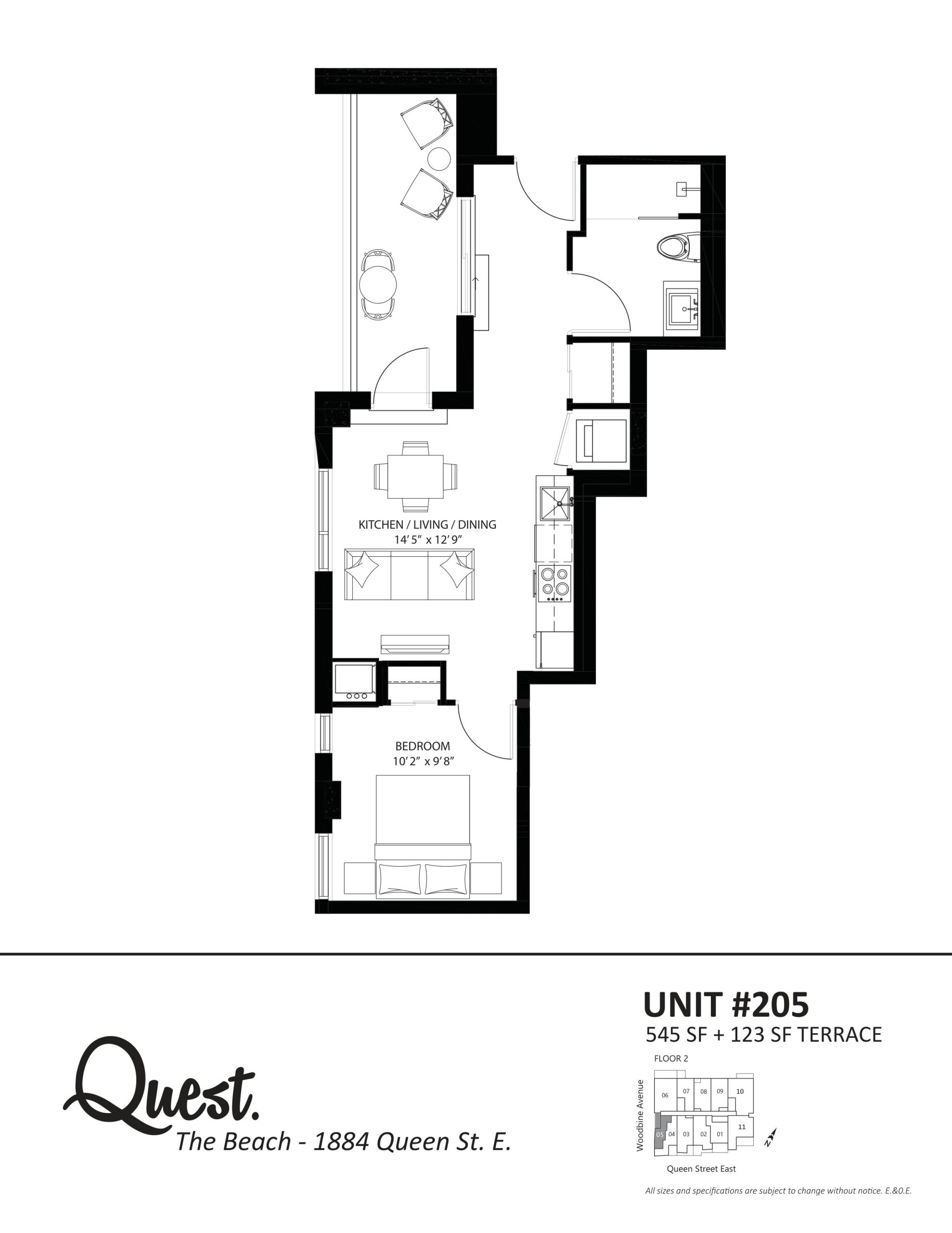 Unit 205 floor plan