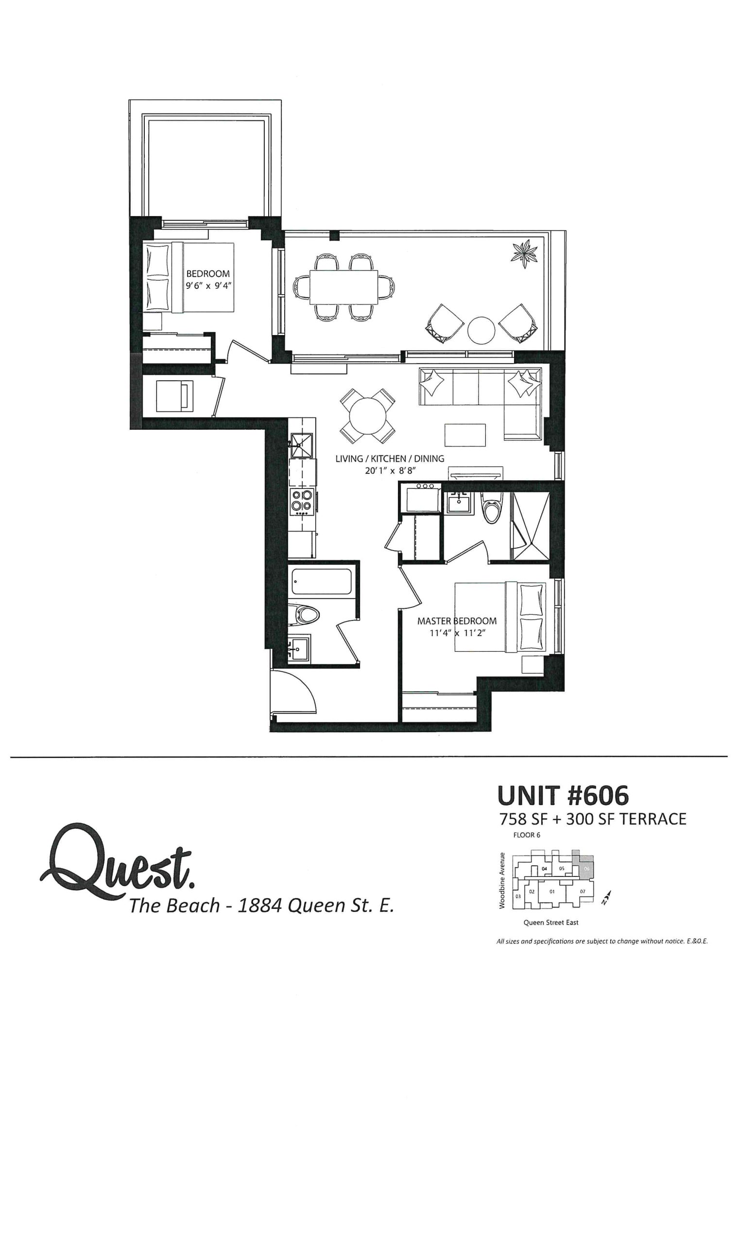 Unit 606 floor plan