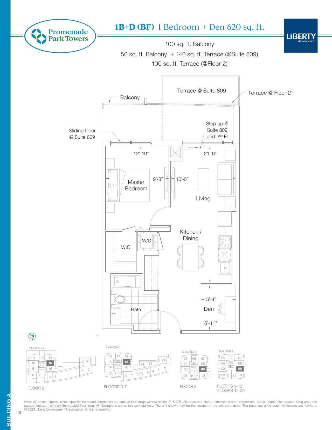 1B+D (BF) floor plan