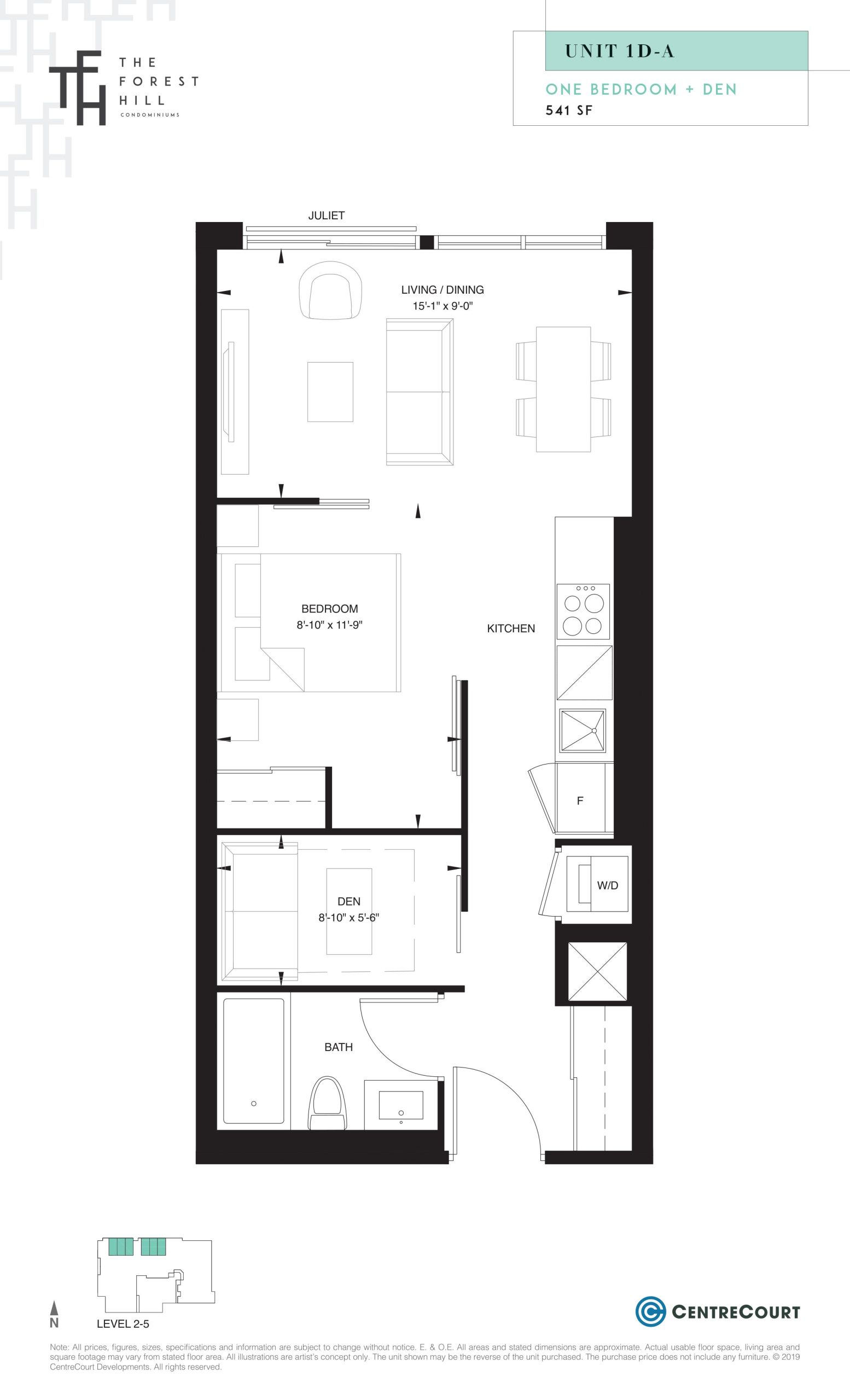 Unit 1D-A floor plan