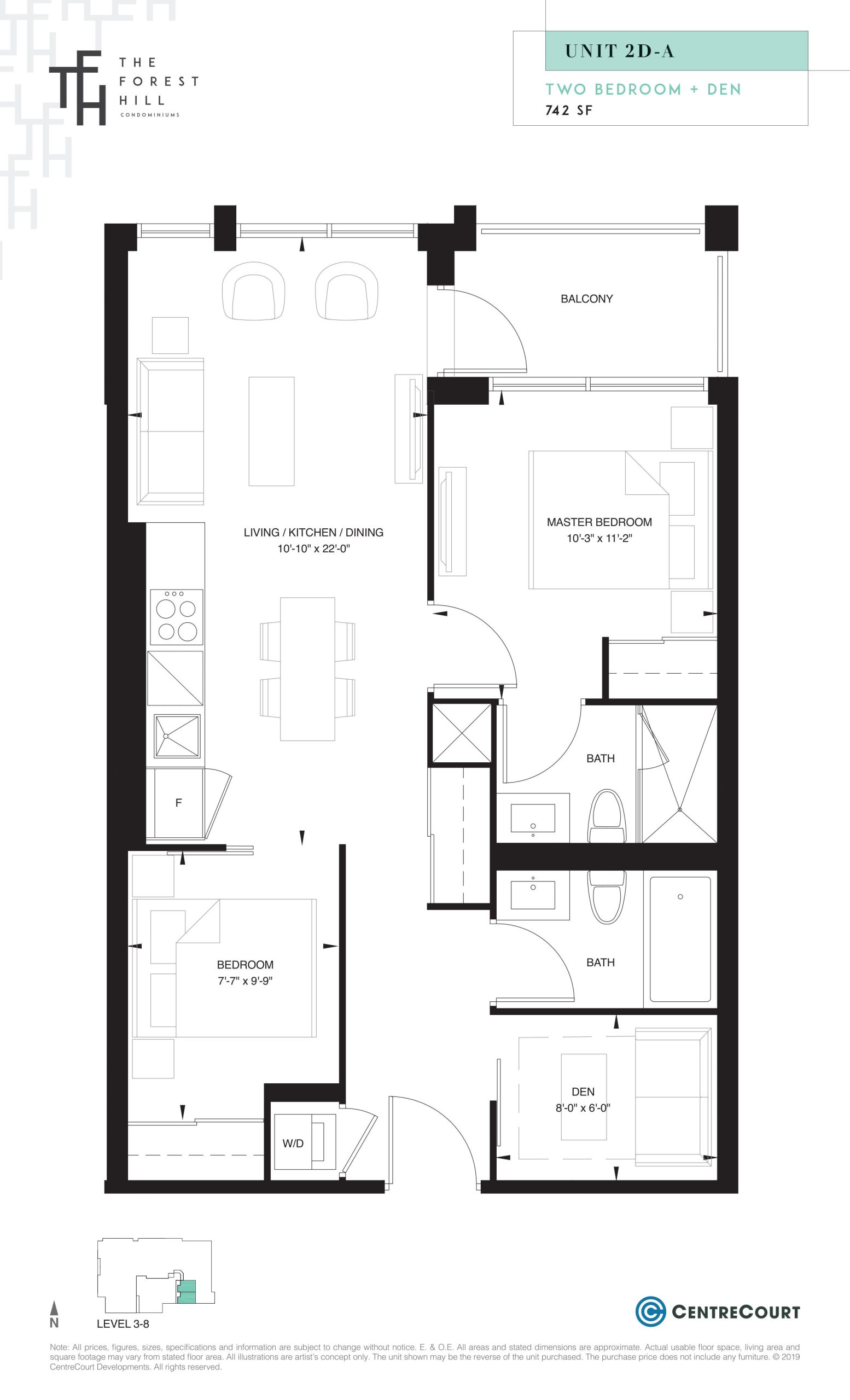 Unit 2D-A floor plan