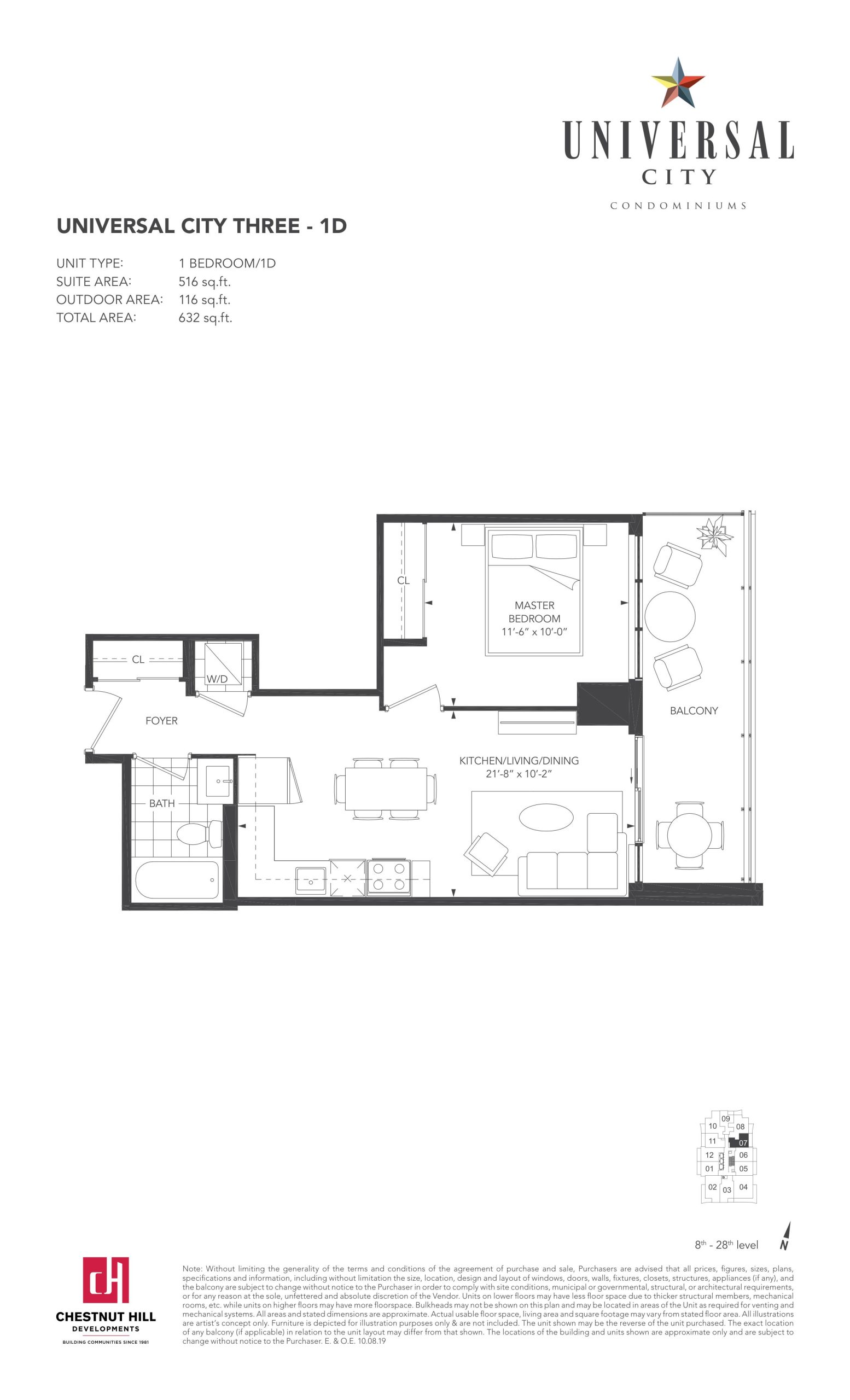 1D floor plan
