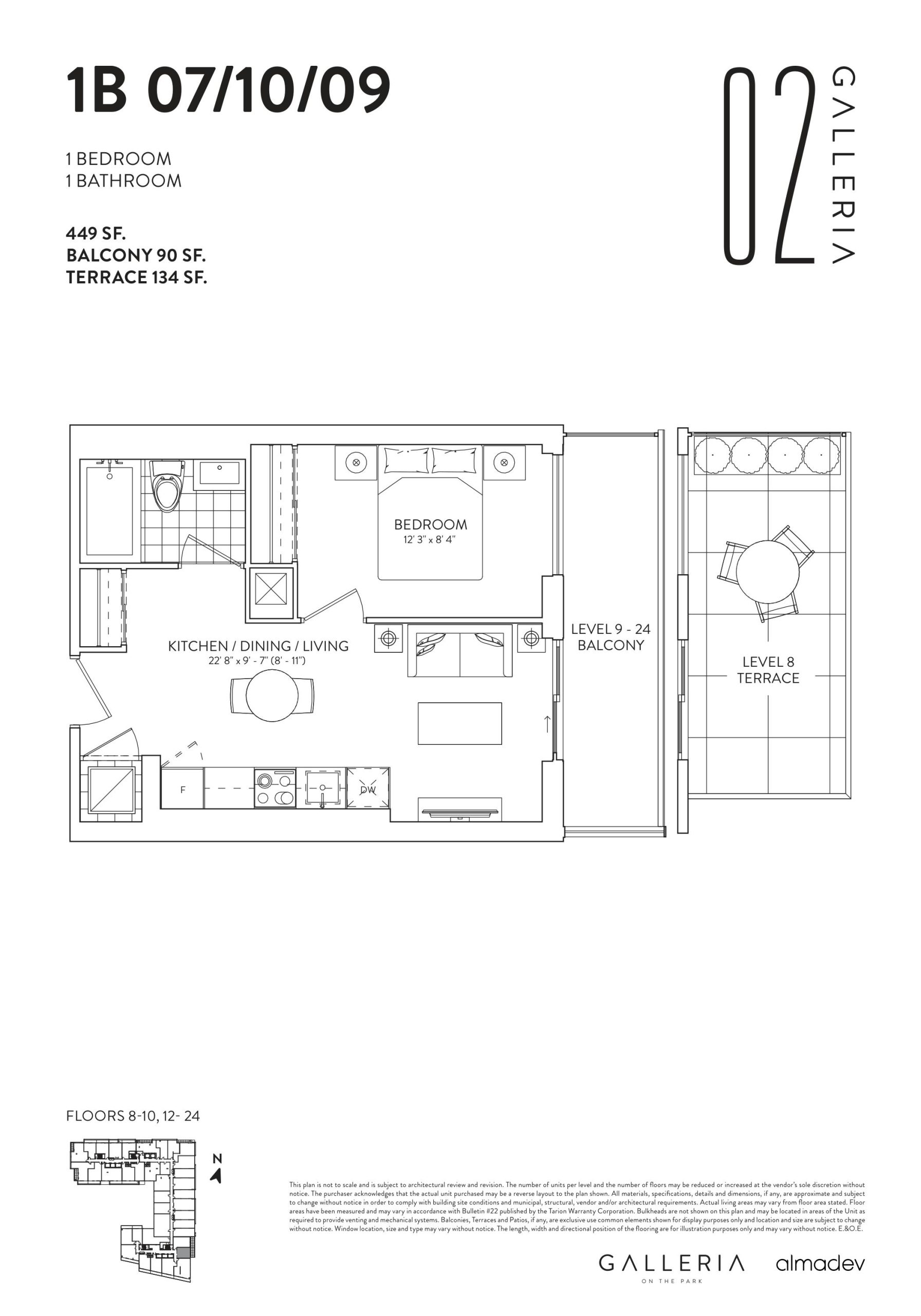 1B 07/10/09 floor plan