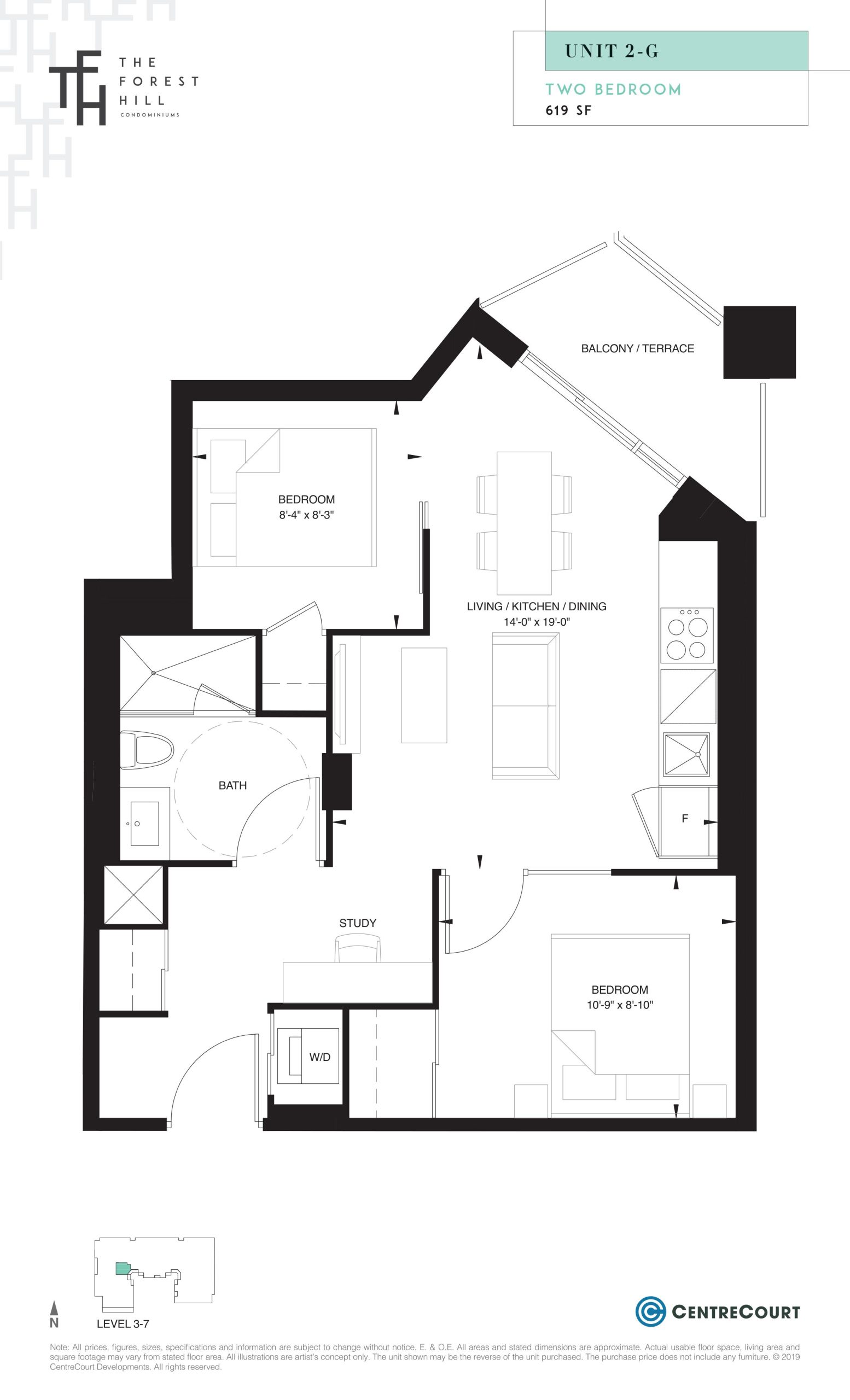 Unit 2-G floor plan