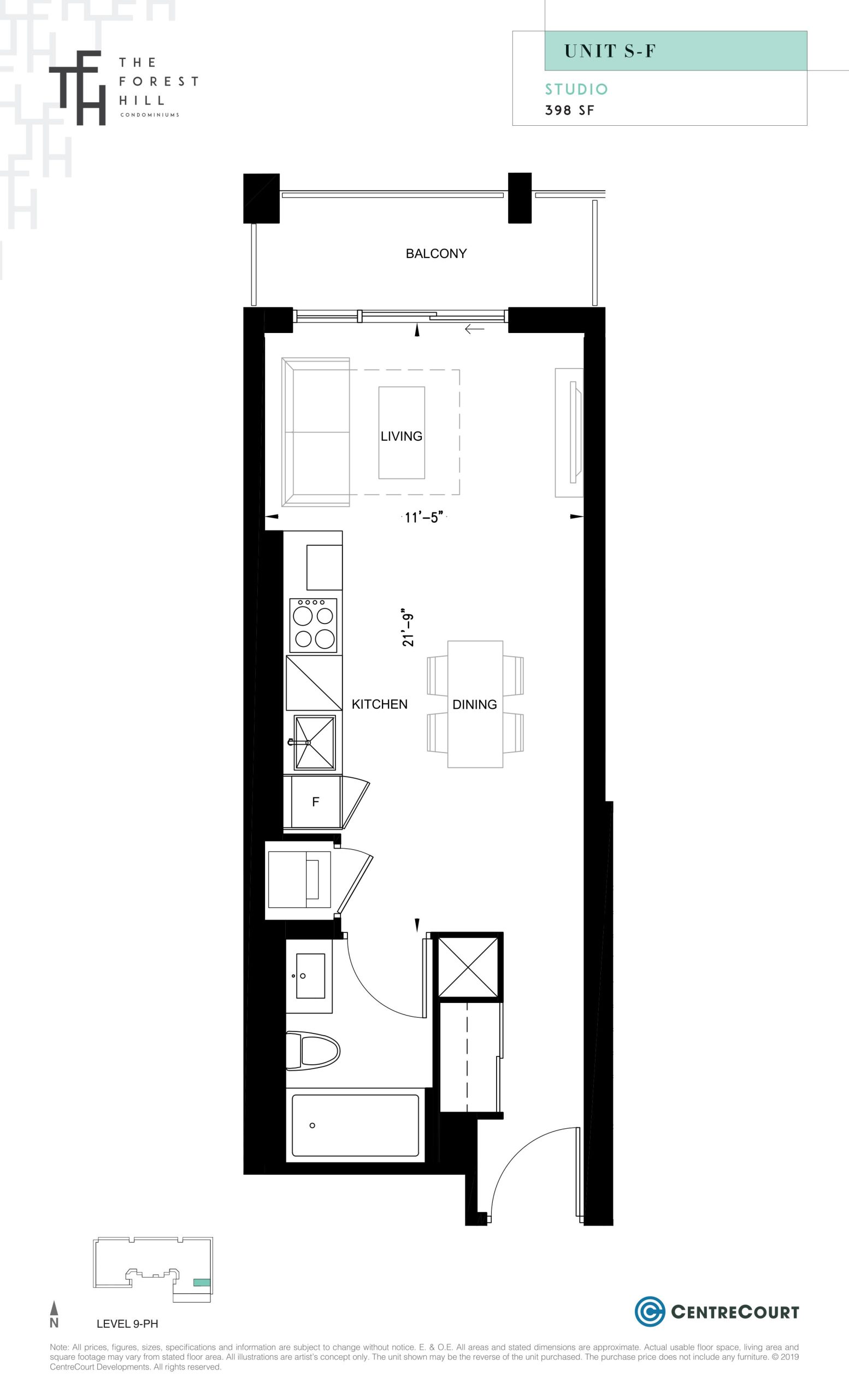 Unit S-F floor plan