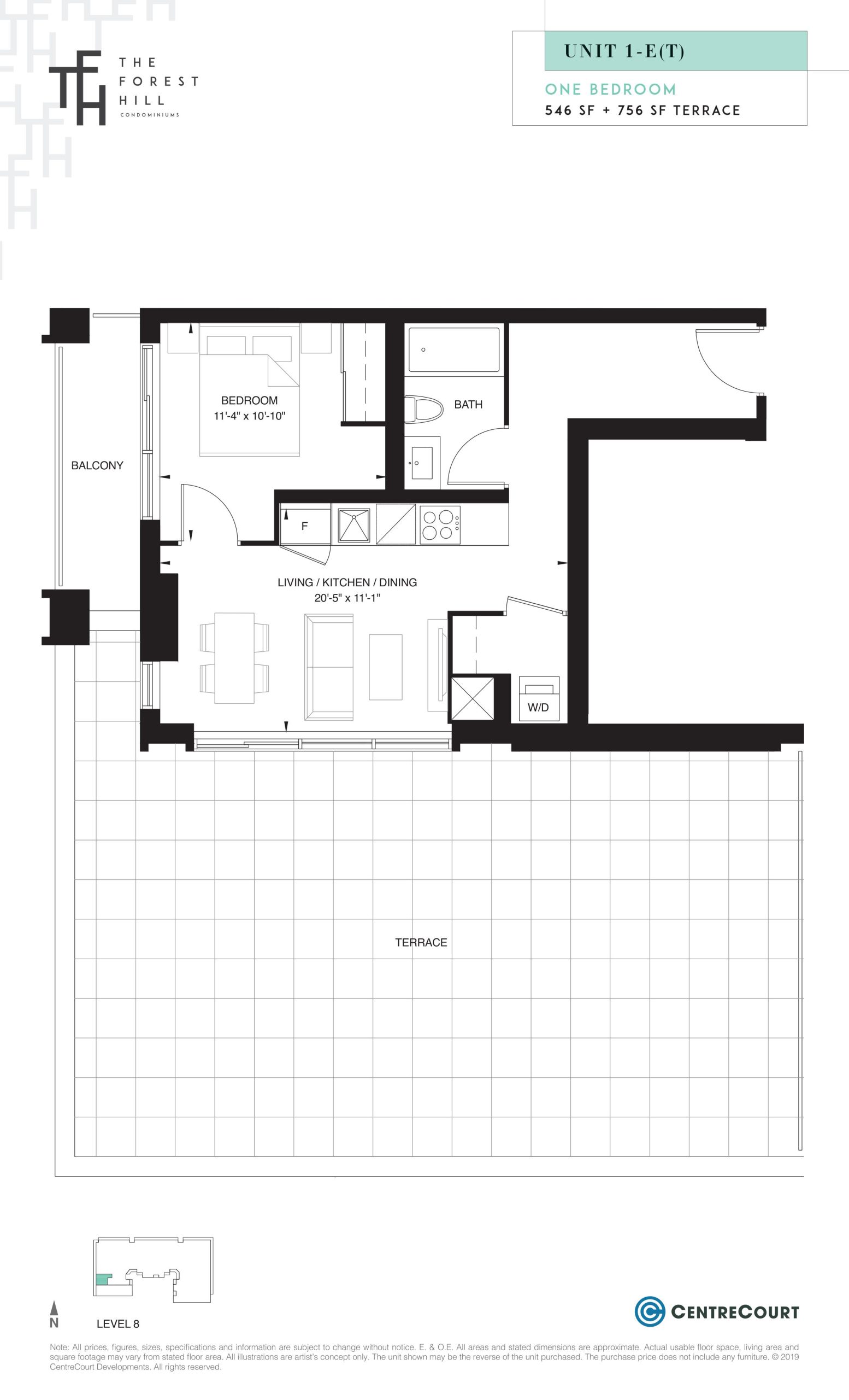 Unit 1-E(T) floor plan