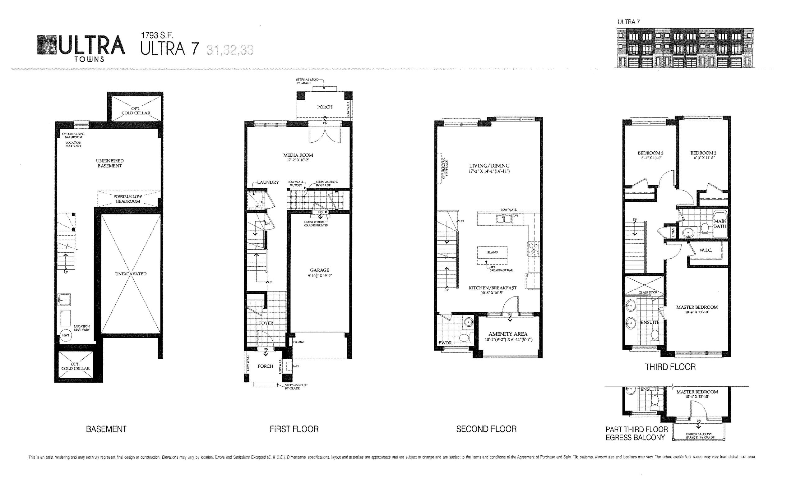 Ultra 7 - 1793sf floor plan