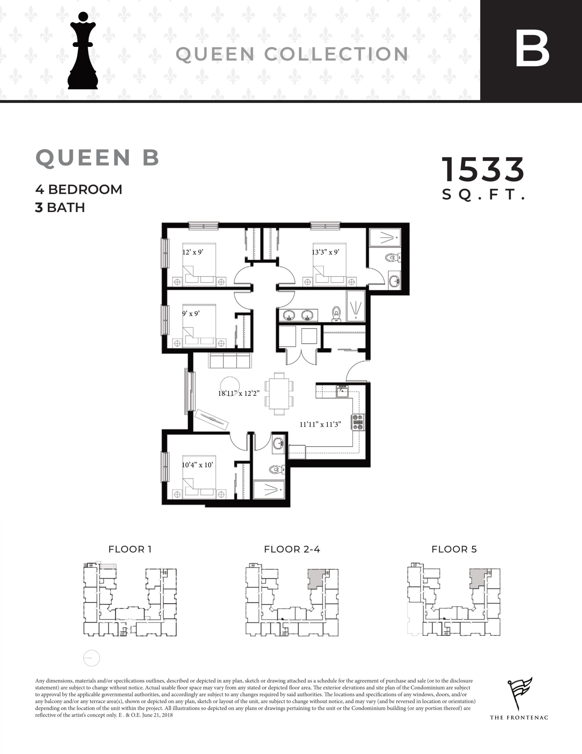 Queen B floor plan