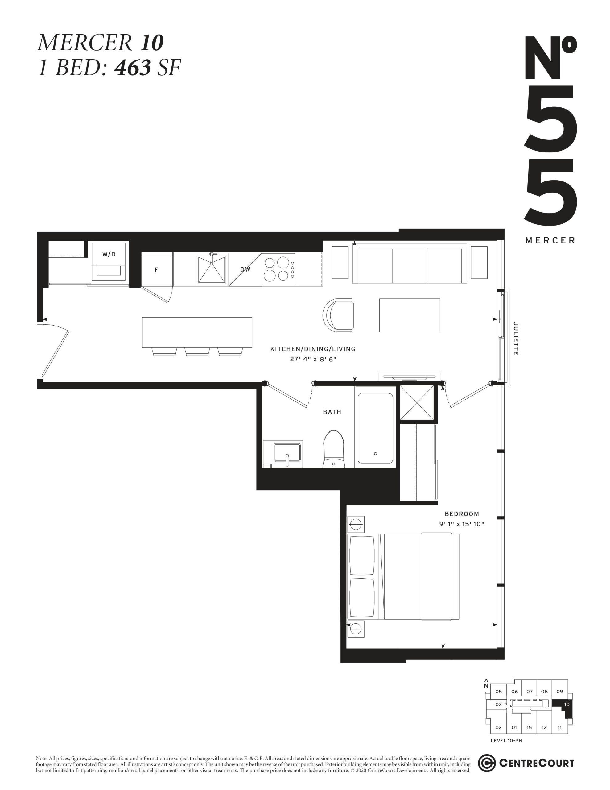 Mercer 10 floor plan