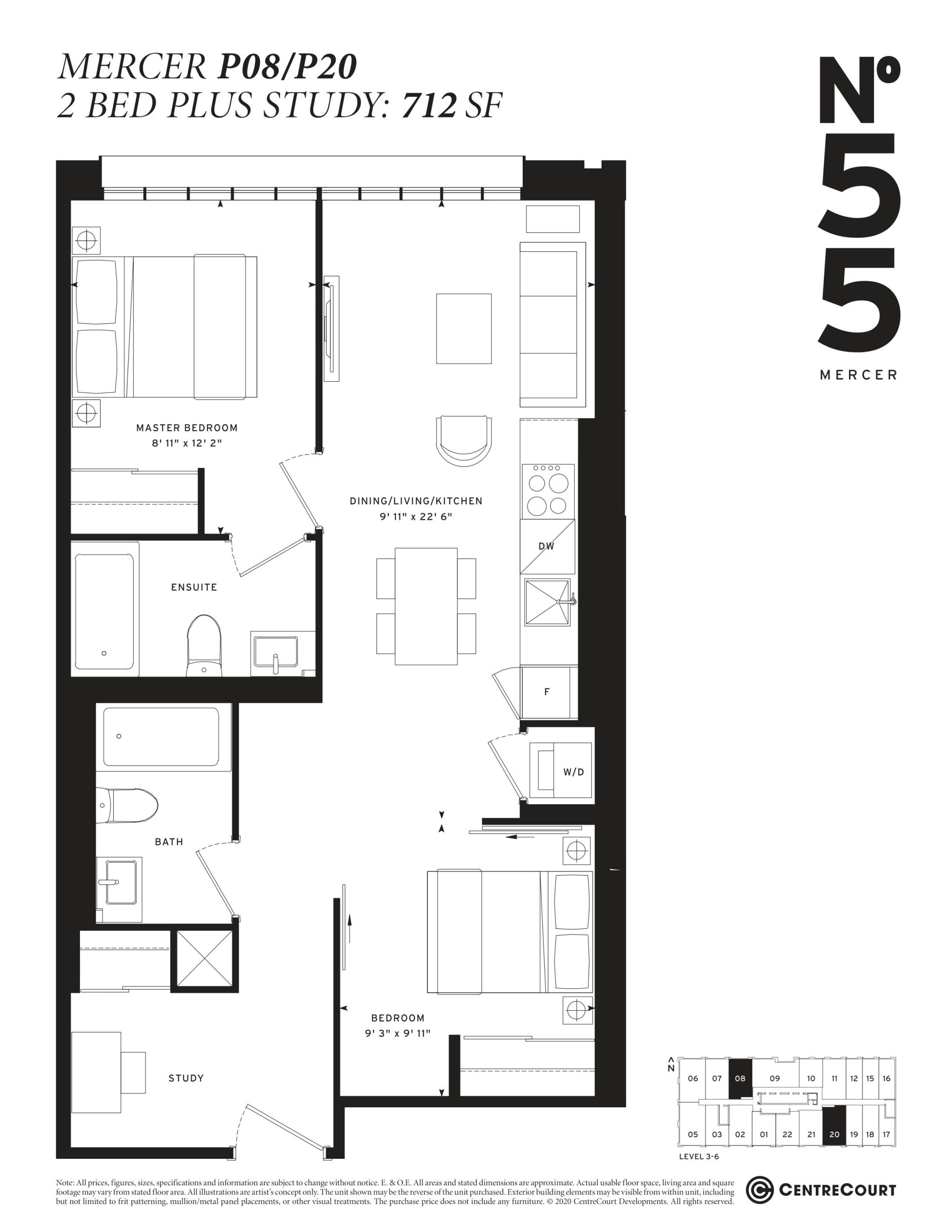 Mercer P08/P20 floor plan