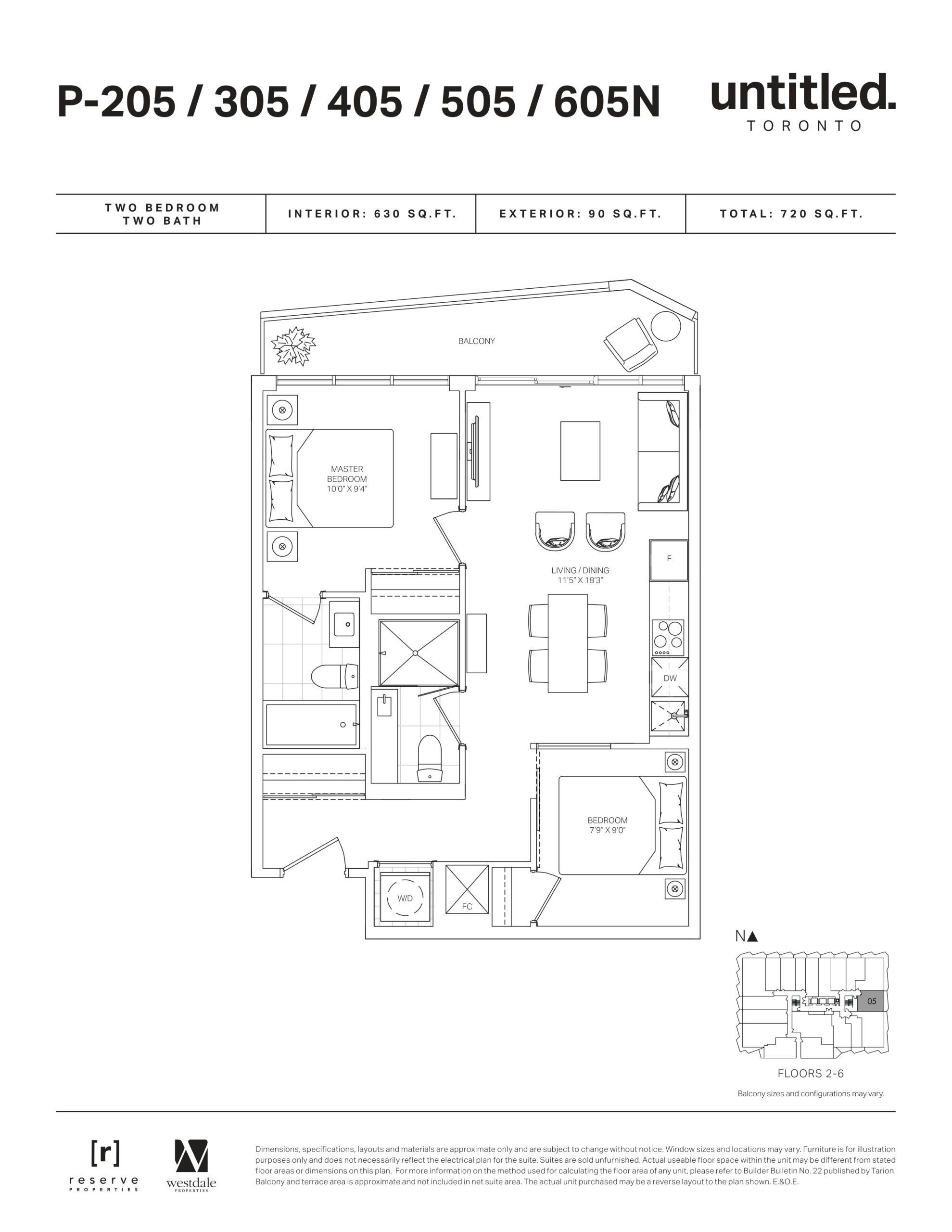 P-205/305/405/505/605N floor plan