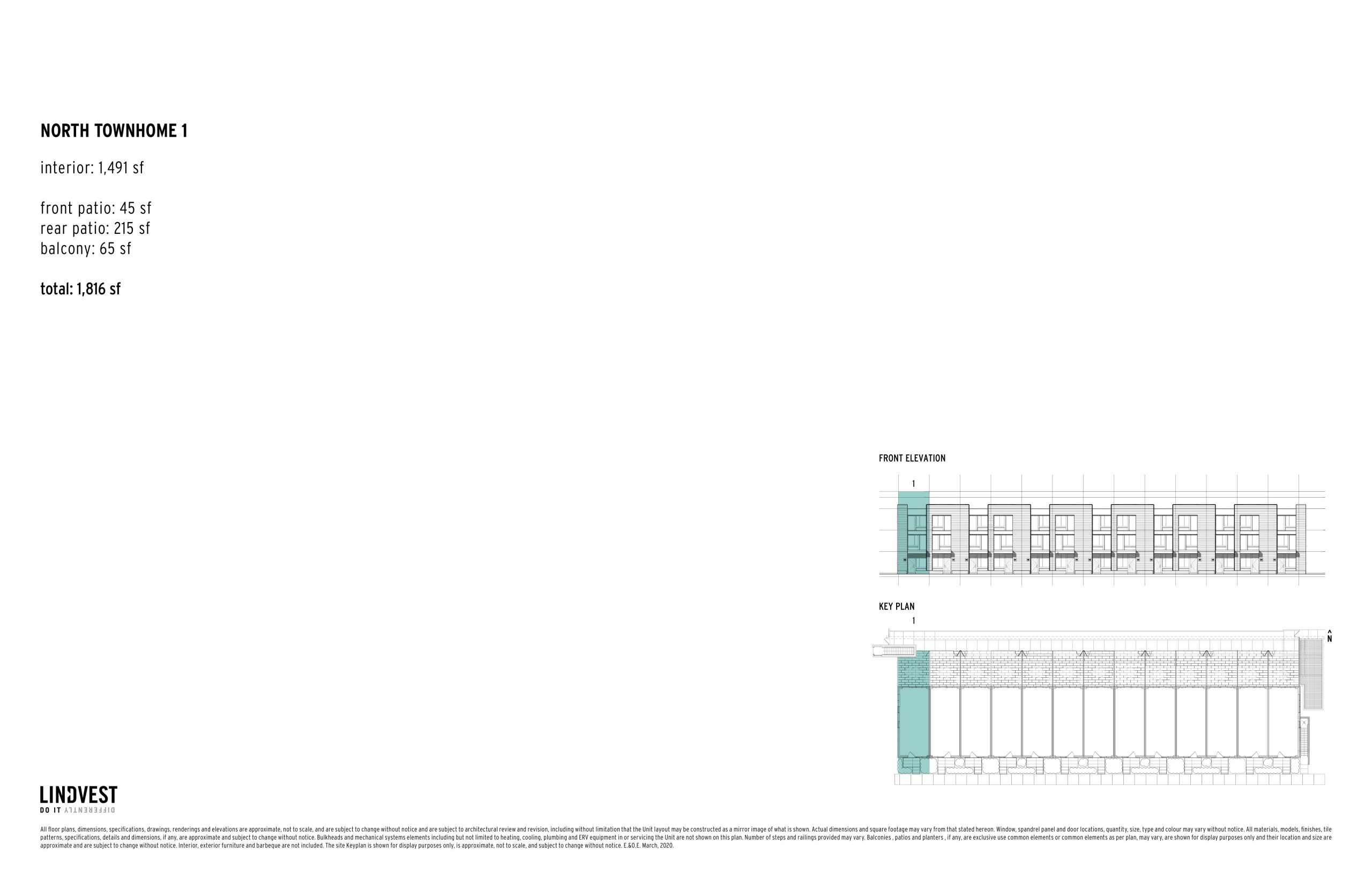 North Townhome 1 (1/2) floor plan