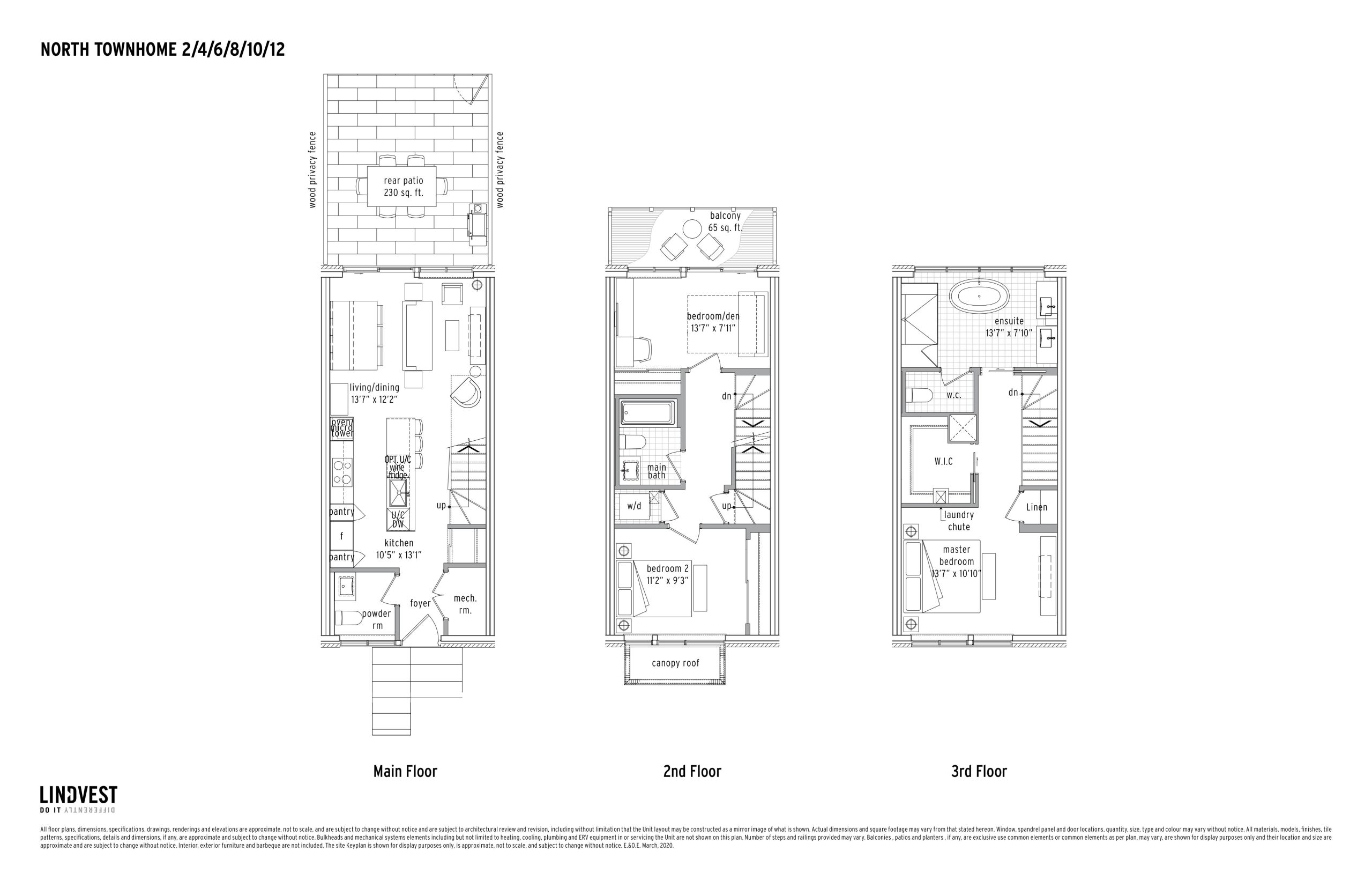North Townhome 2/4/6/8/10/12 (2/2) floor plan