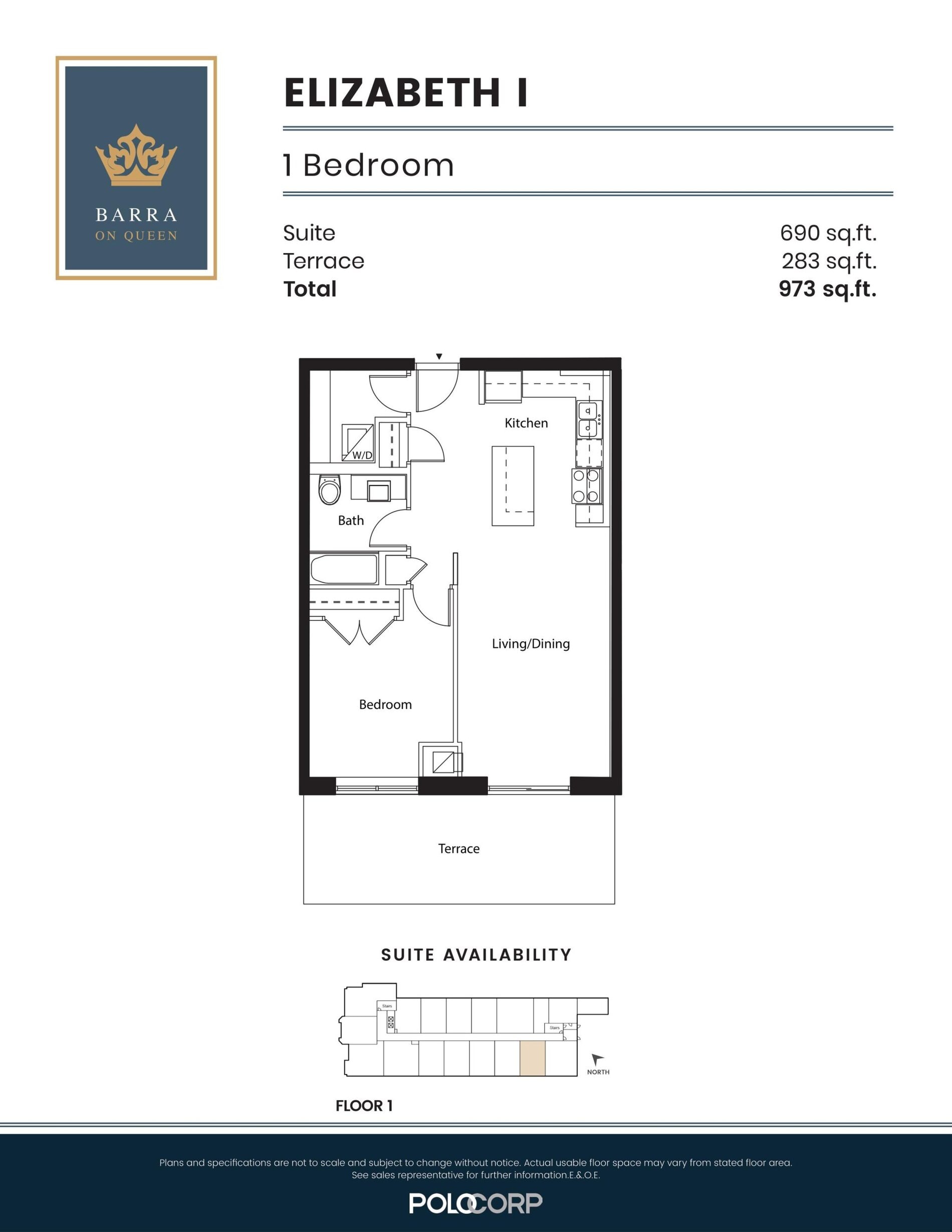 Elizabeth I (Terrace) floor plan