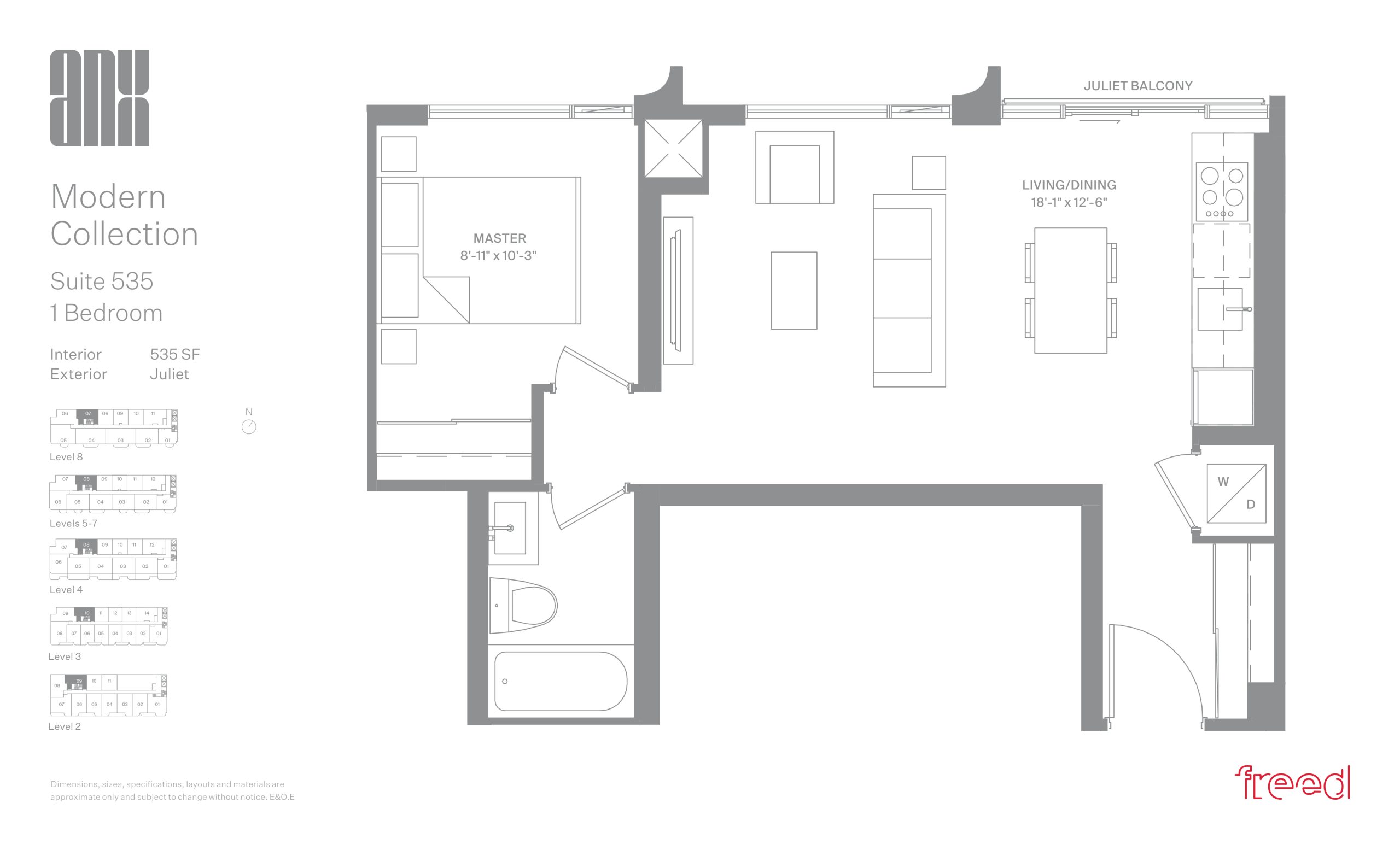 Suite 535 (Modern Collection) floor plan