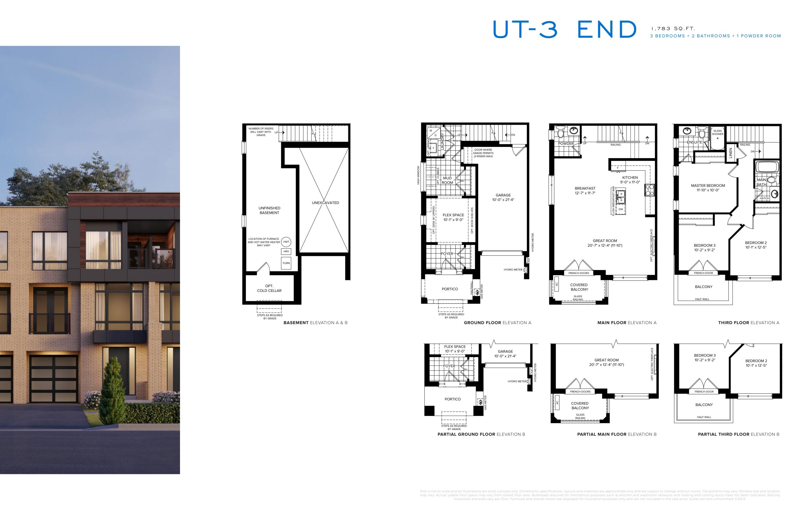 UT-3 End floor plan